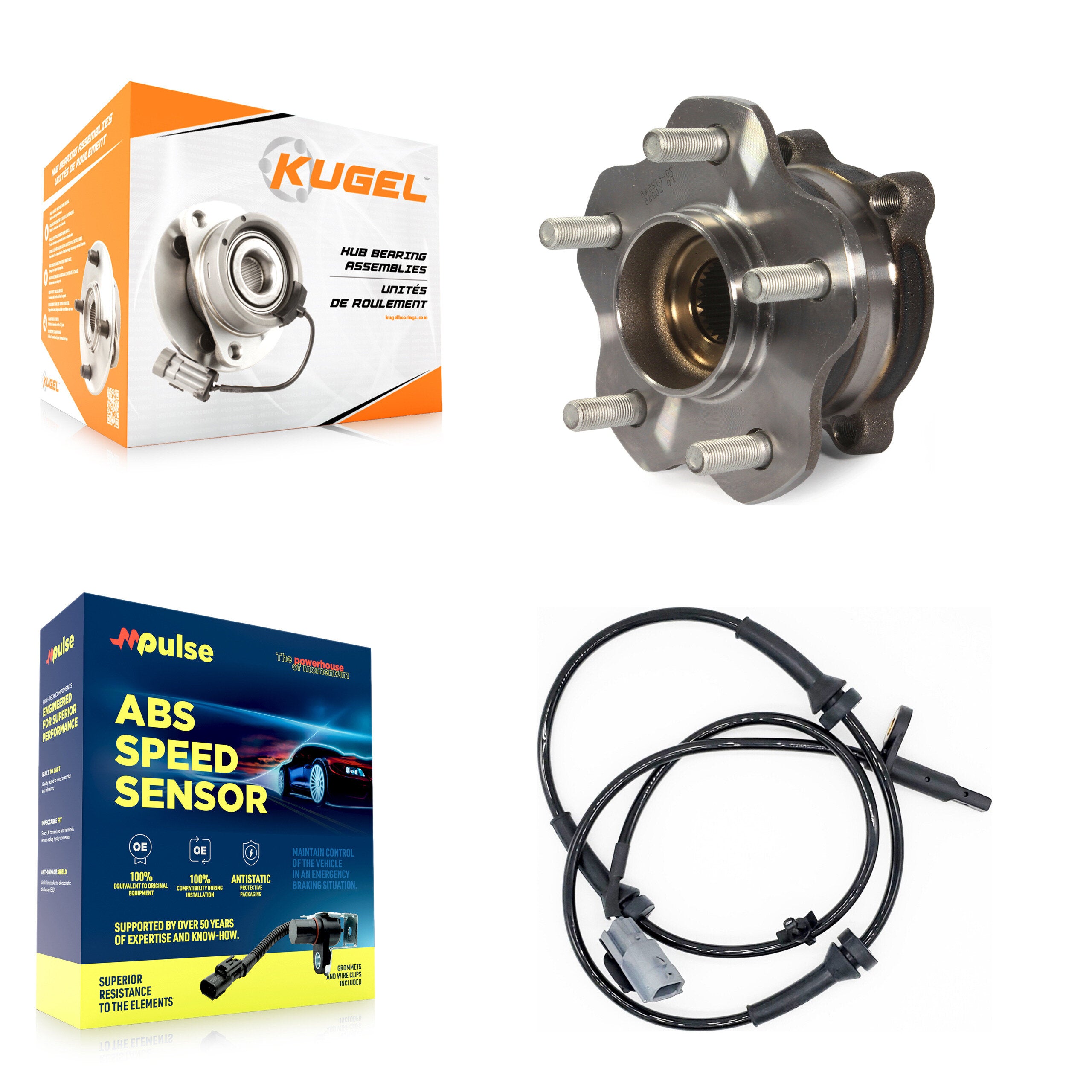 Kugel K7S-100433 Wheel Bearing and Hub Assembly for 2013-2020 INFINITI QX60, Nissan Pathfinder - Rear product image