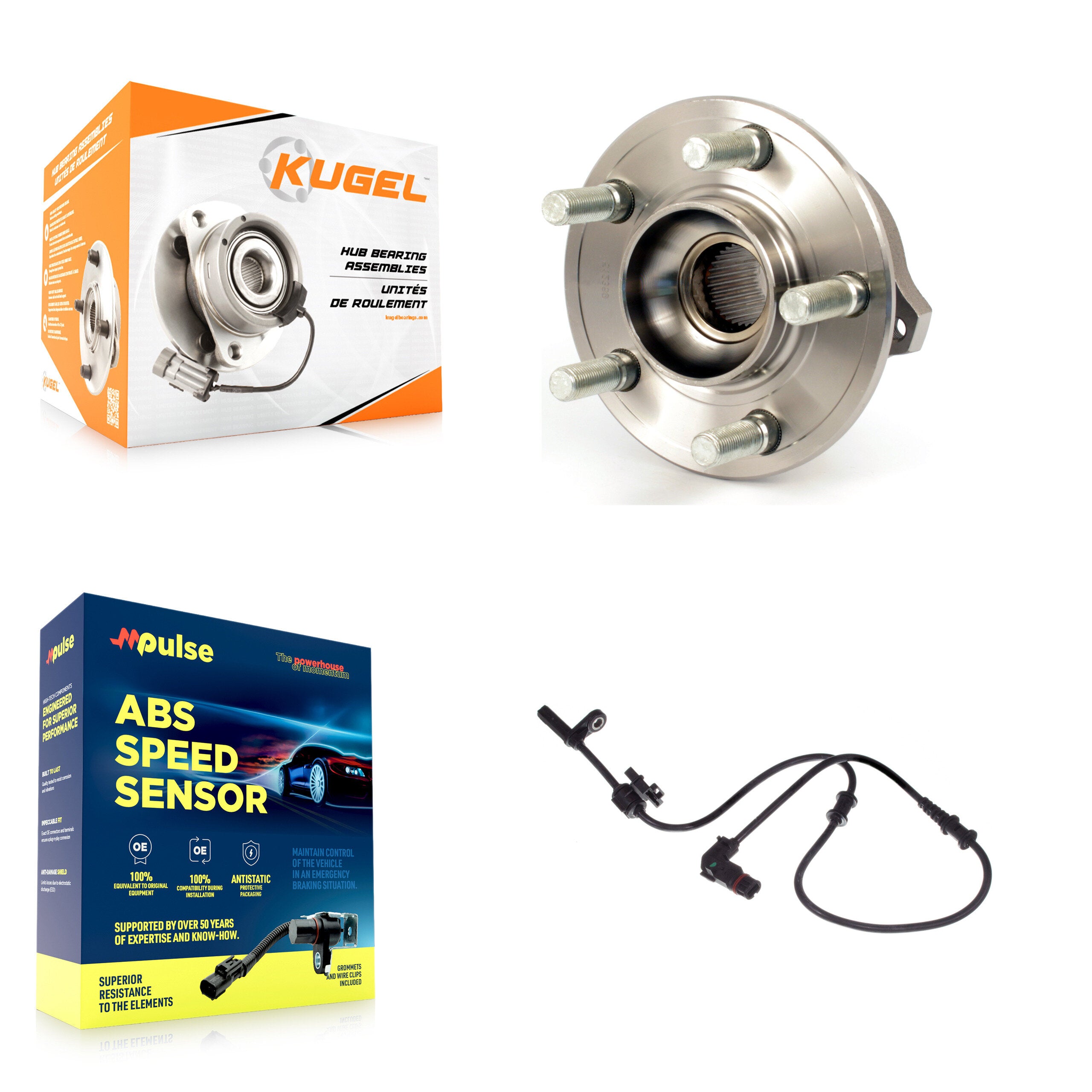 Kugel K7S-100443 Wheel Bearing and Hub Assembly for 2010 Chrysler 300, Dodge Charger - Rear product image