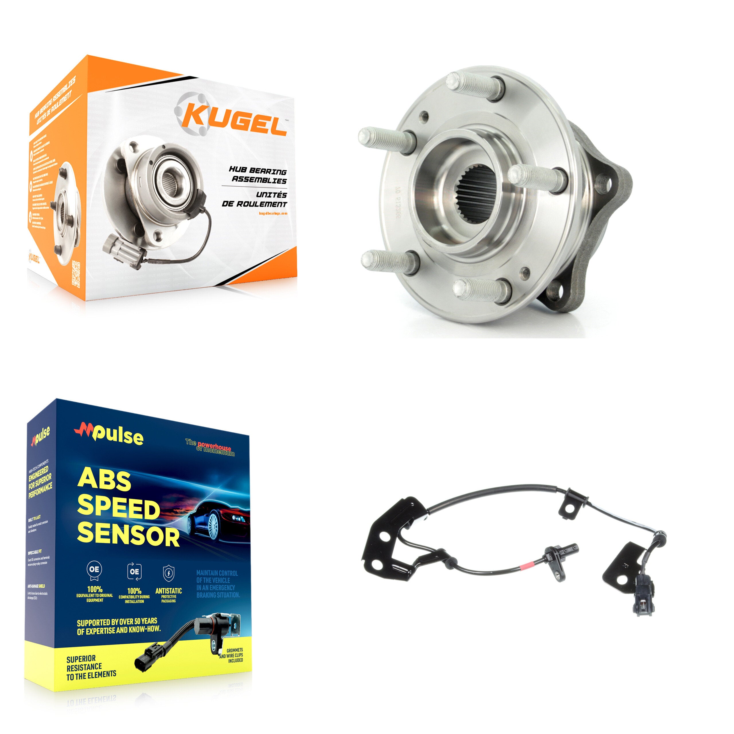 Kugel K7S-100444 Wheel Bearing and Hub Assembly for 2013-2016 Hyundai Santa Fe Sport, Kia Sorento - Rear product image