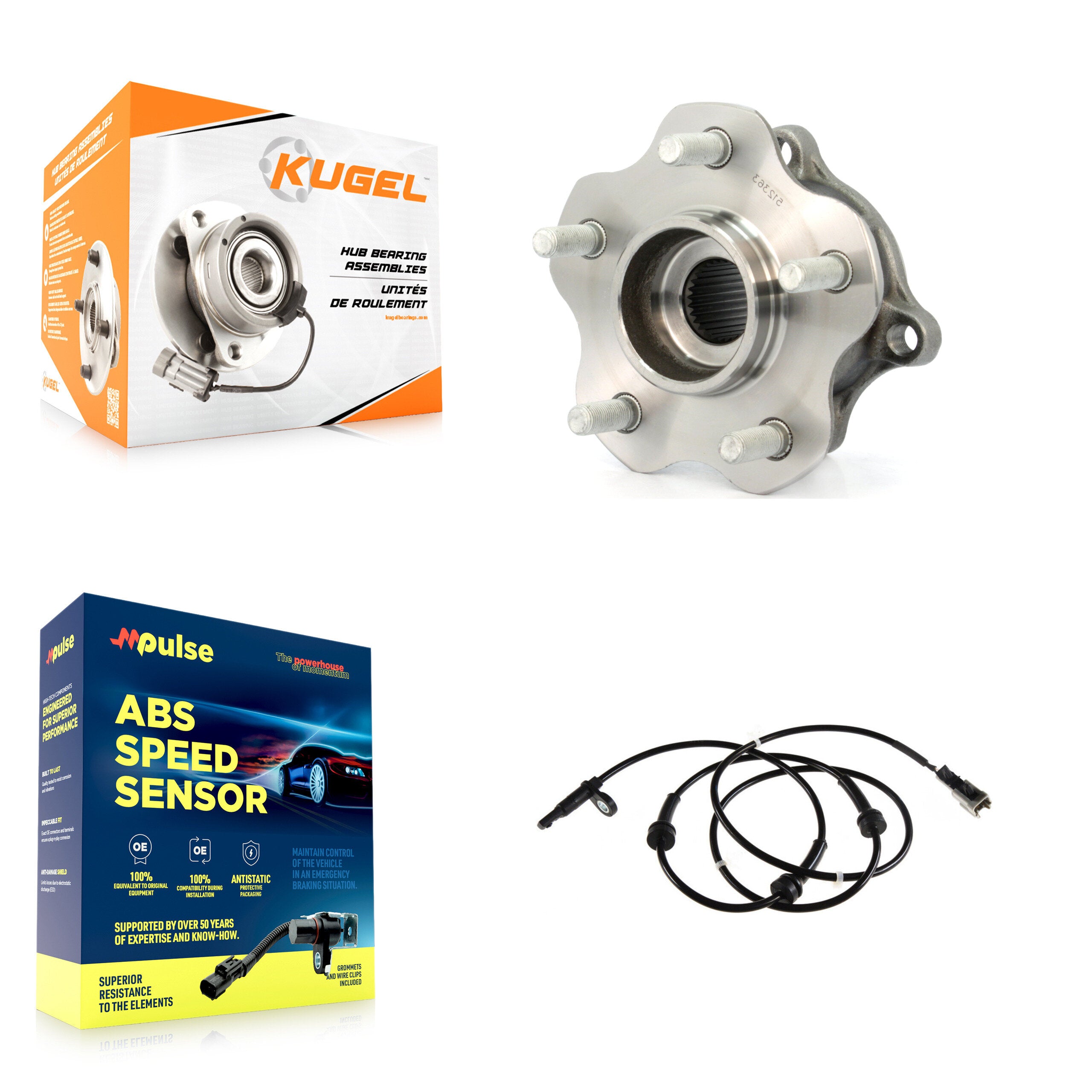 Kugel K7S-100446 Wheel Bearing and Hub Assembly for 2003-2007 Nissan Murano - Rear product image