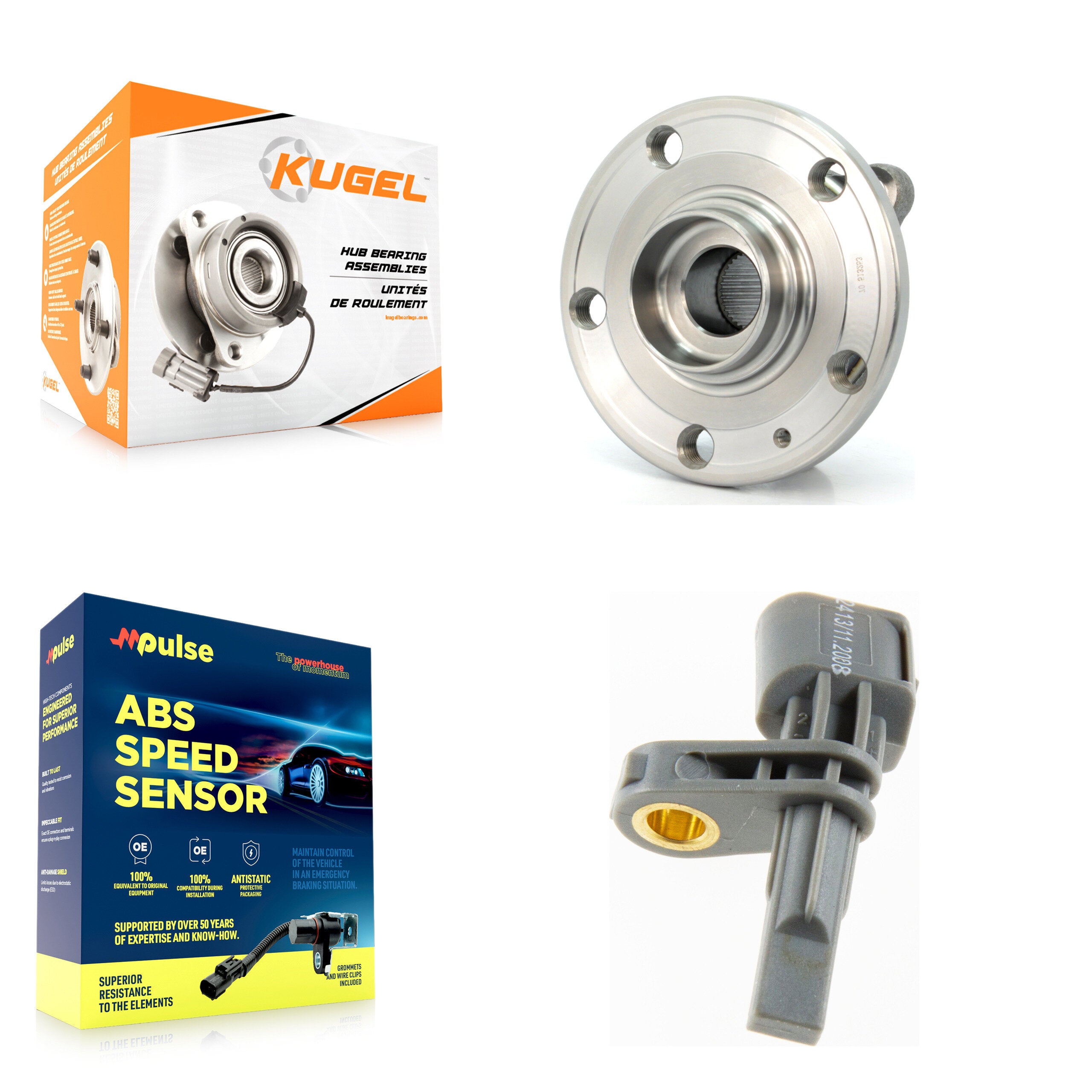 Kugel K7S-100462 Wheel Bearing and Hub Assembly for 2012-2018 Audi Q3 Quattro, Volkswagen CC - Rear product image
