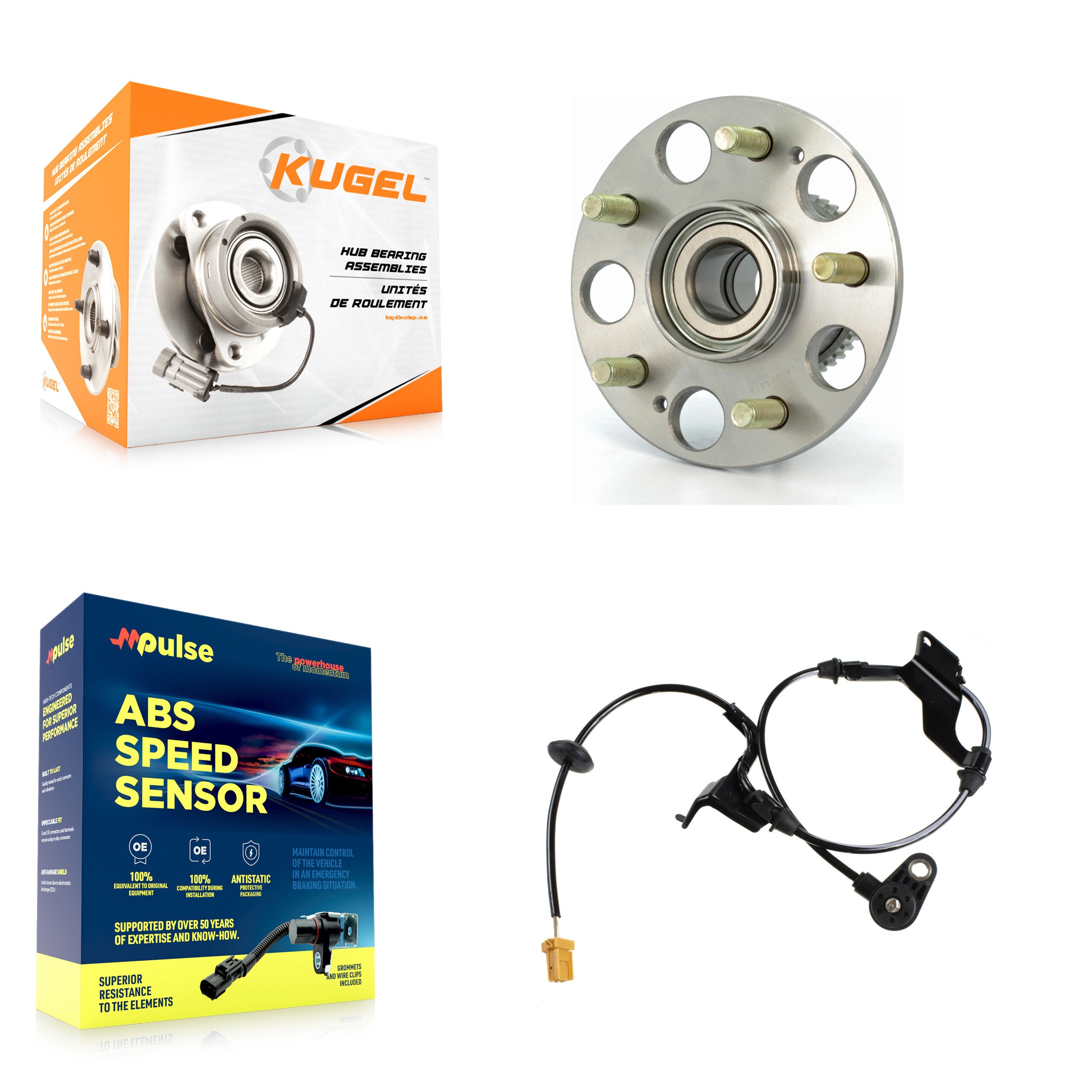 Kugel K7S-100555 Wheel Bearing and Hub Assembly for 2004-2005 Honda Civic - Rear product image
