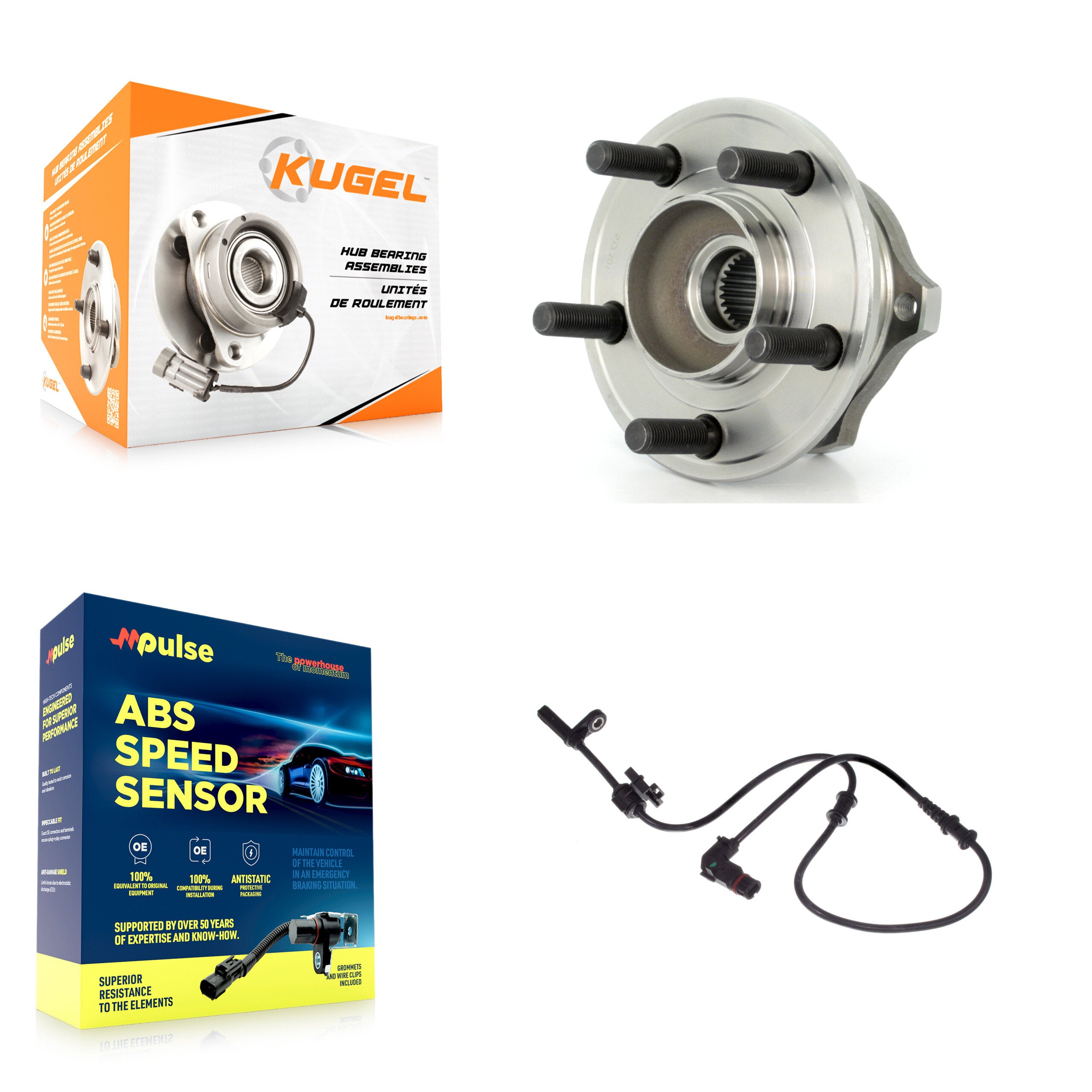 Kugel K7S-100599 Wheel Bearing and Hub Assembly for 2005-2008 Dodge Magnum, Dodge Charger, Chrysler 300 - Rear product image