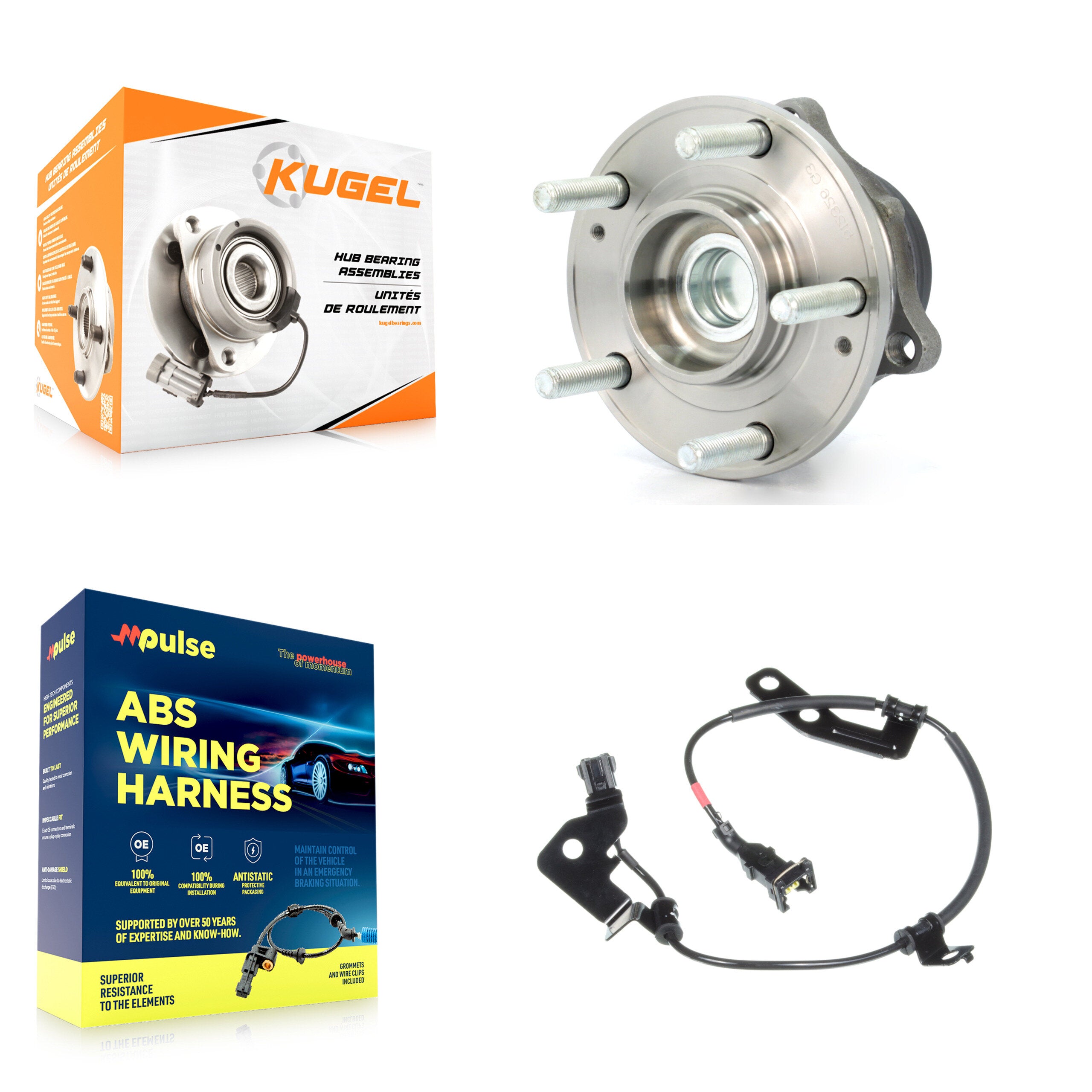 Kugel K7S-100610 Wheel Bearing and Hub Assembly for 2012-2019 Hyundai Santa Fe XL, Hyundai Santa Fe Sport, Kia Sorento & more - Rear product image