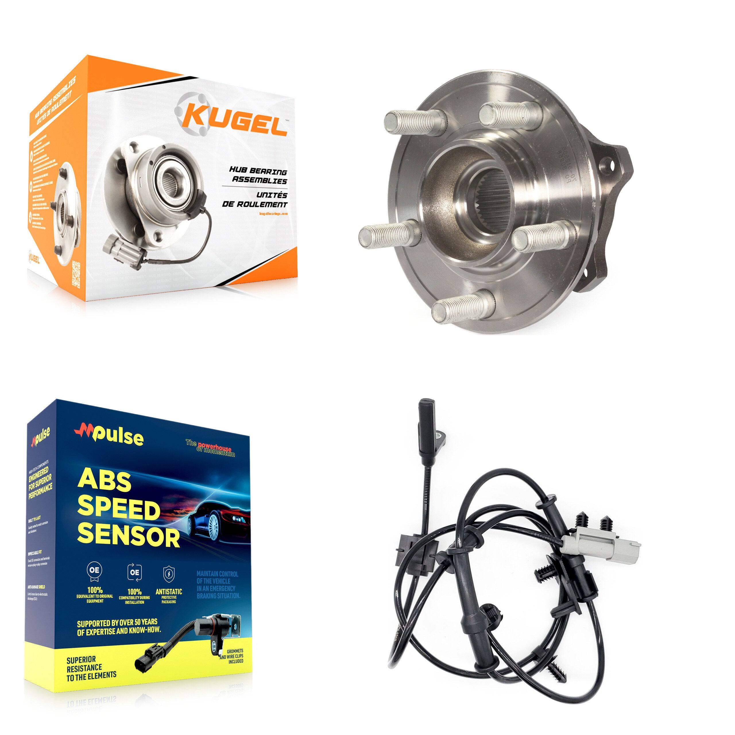 Kugel K7S-100686 Wheel Bearing and Hub Assembly for 2015-2022 Dodge Challenger, Dodge Charger, Chrysler 300 - Rear product image