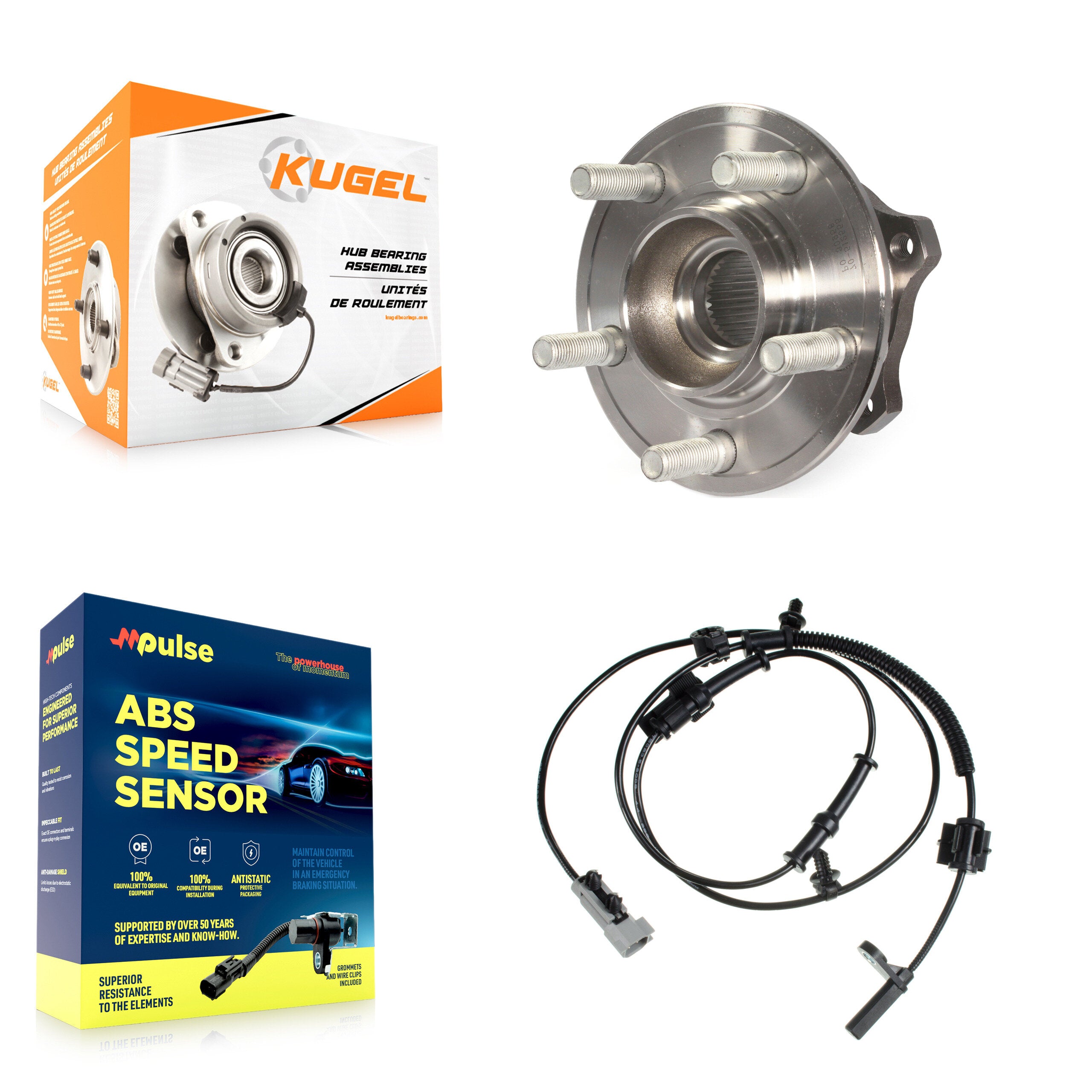 Kugel K7S-100687 Wheel Bearing and Hub Assembly for 2015-2022 Dodge Challenger, Dodge Charger, Chrysler 300 - Rear product image