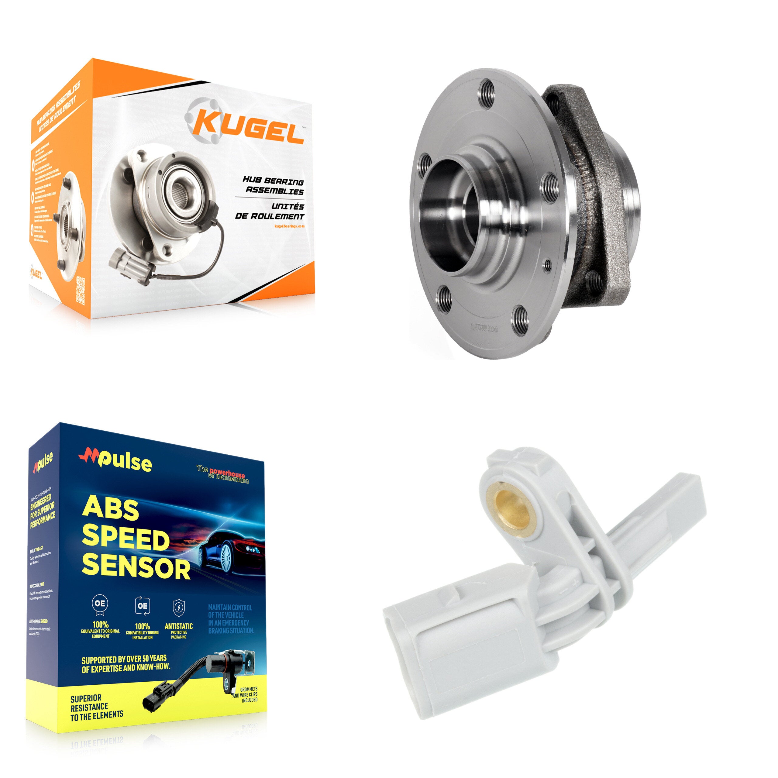Kugel K7S-100695 Wheel Bearing and Hub Assembly for 2015-2023 Audi RS3, Audi A3 Quattro, Audi S3 & more - Rear product image