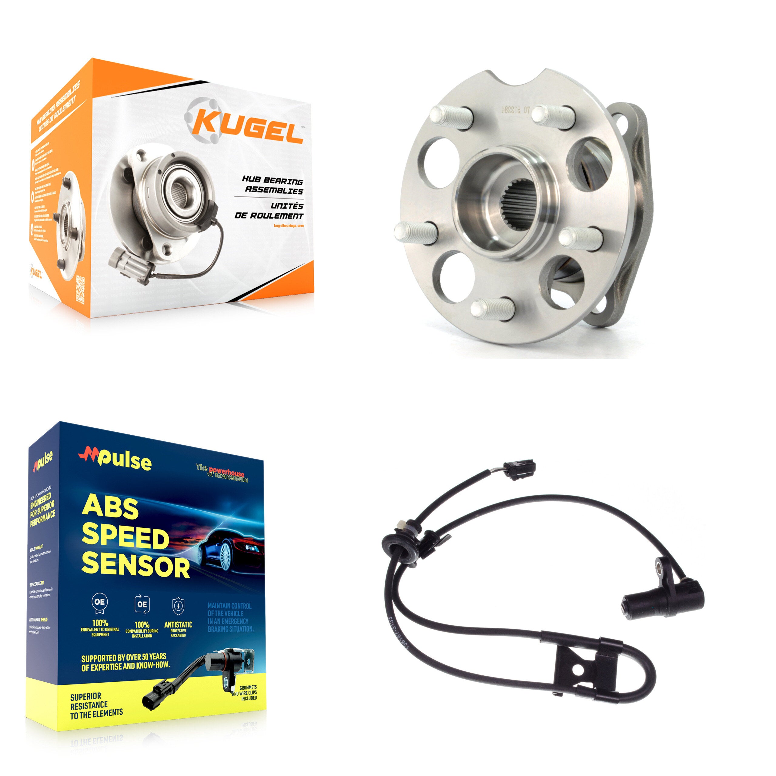 Kugel K7S-100715 Wheel Bearing and Hub Assembly for 2004-2009 Lexus RX350, Lexus RX330 - Rear product image