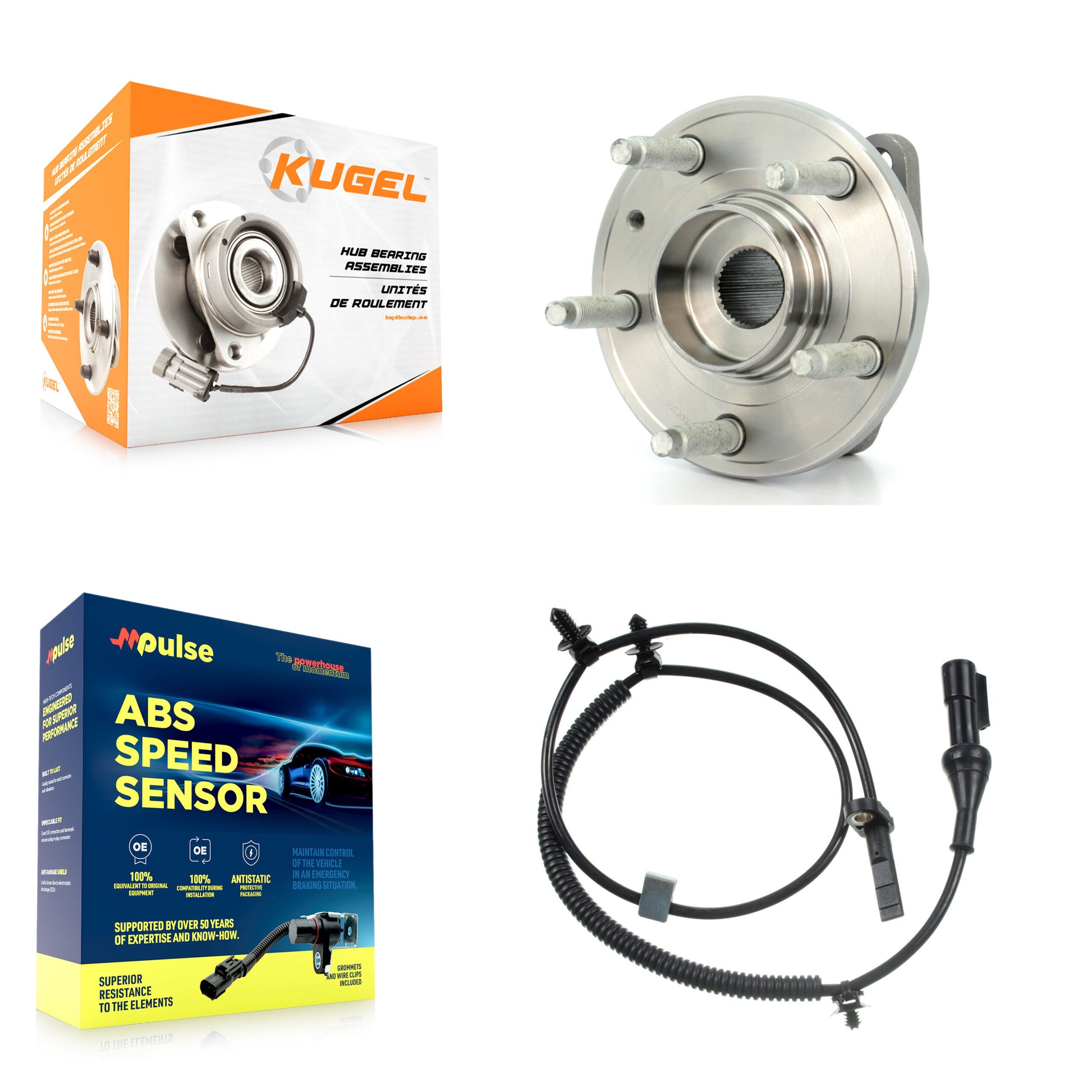 Kugel K7S-100730 Wheel Bearing and Hub Assembly for 2005-2009 Ford Taurus, Mercury Sable, Ford Five Hundred & more - Rear product image