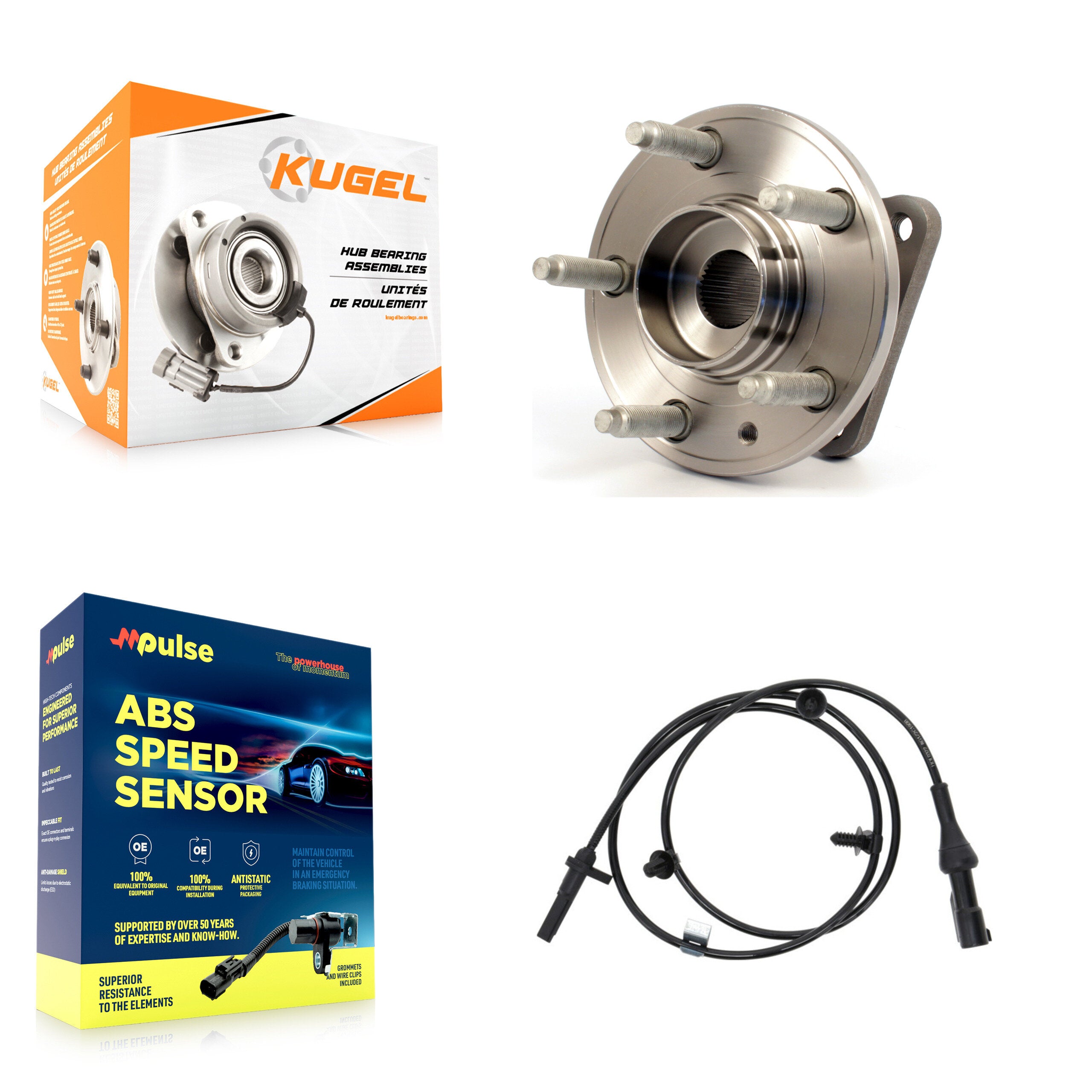 Kugel K7S-100732 Wheel Bearing and Hub Assembly for 2008-2009 Ford Taurus, Ford Taurus X, Mercury Sable - Rear product image