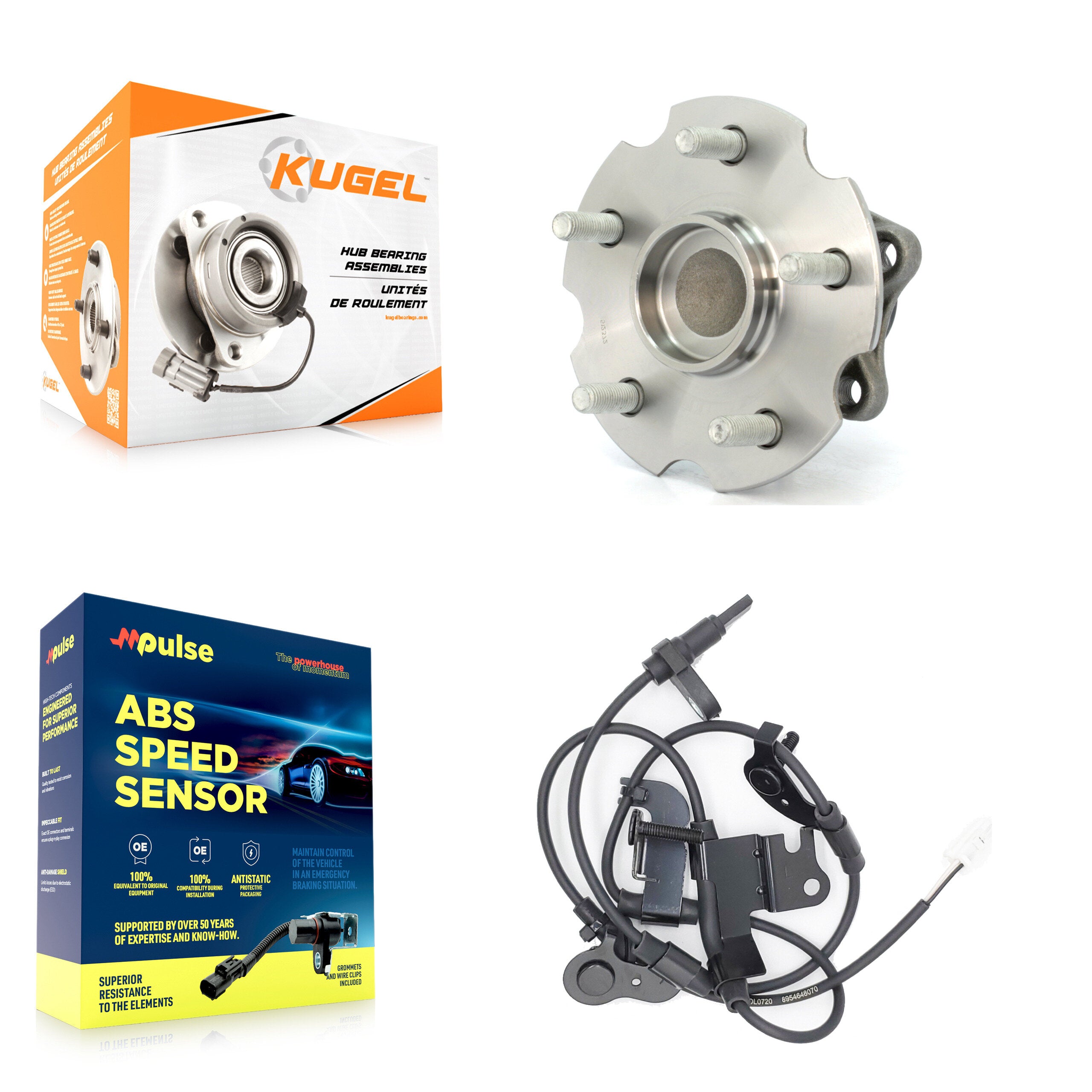 Kugel K7S-100760 Wheel Bearing and Hub Assembly for 2015-2021 Lexus NX300, Lexus NX200t, Lexus NX300h - Rear product image