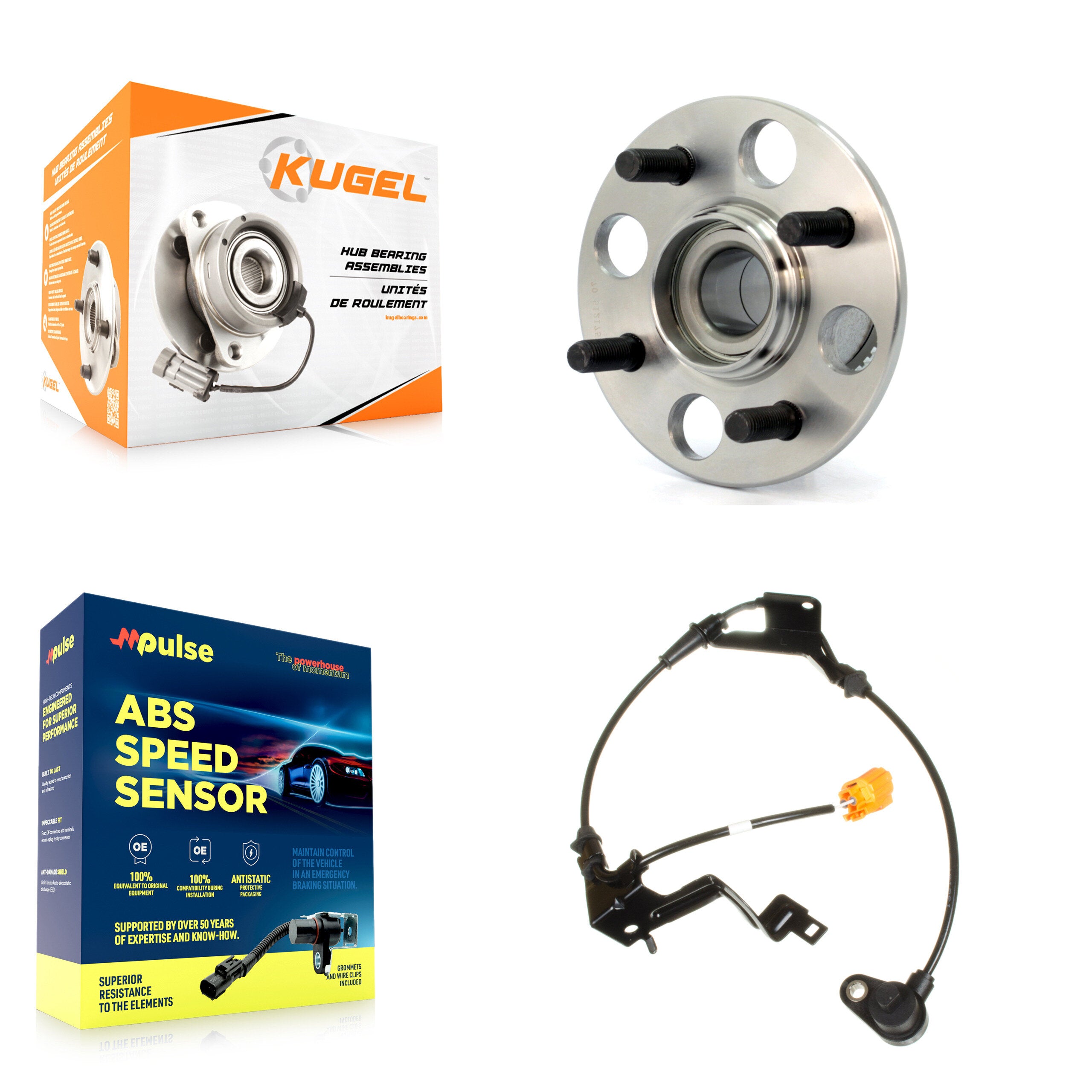 Kugel K7S-100772 Wheel Bearing and Hub Assembly for 2001-2002 Honda Civic - Rear product image