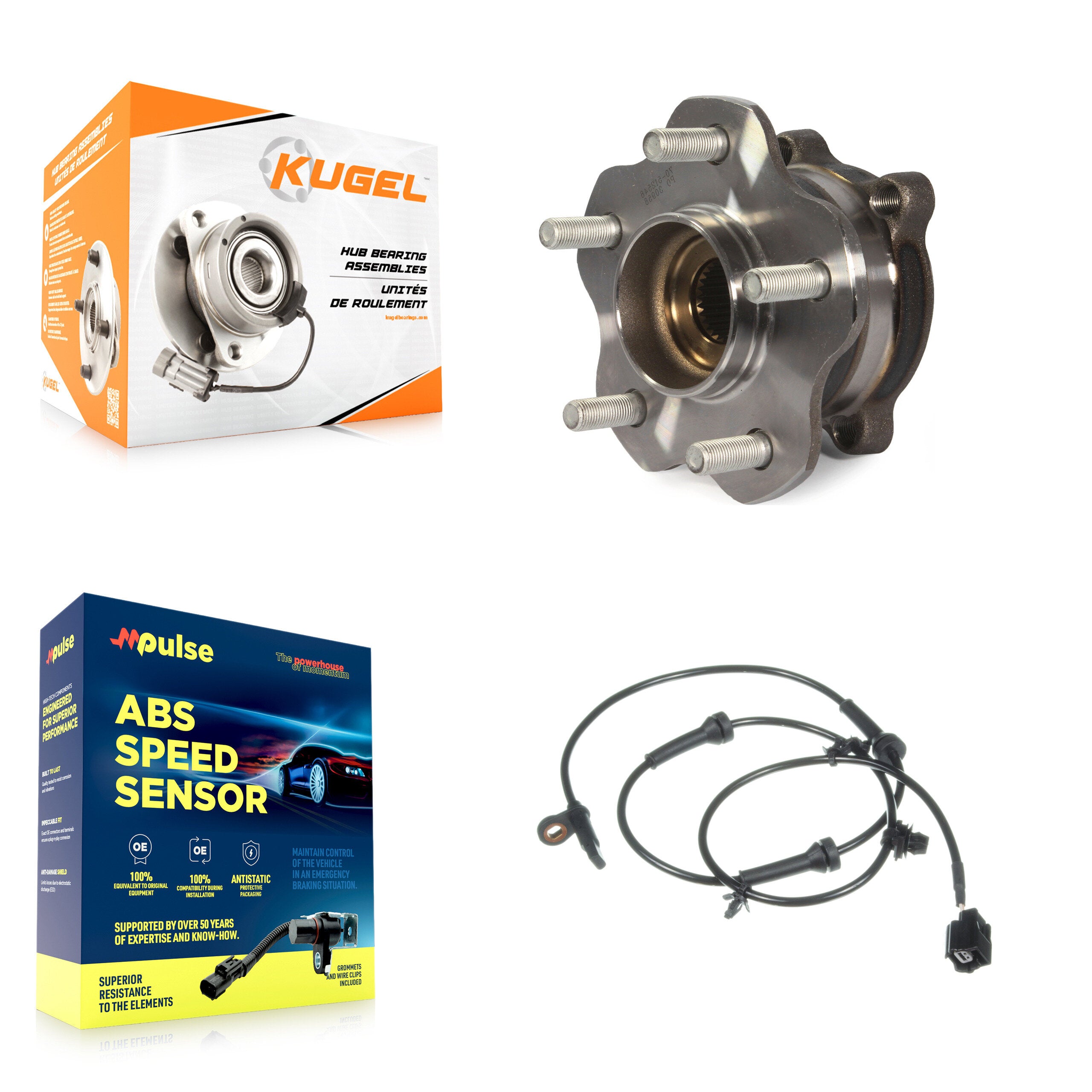 Kugel K7S-100851 Wheel Bearing and Hub Assembly for 2013-2020 INFINITI QX60, Nissan Pathfinder - Rear product image