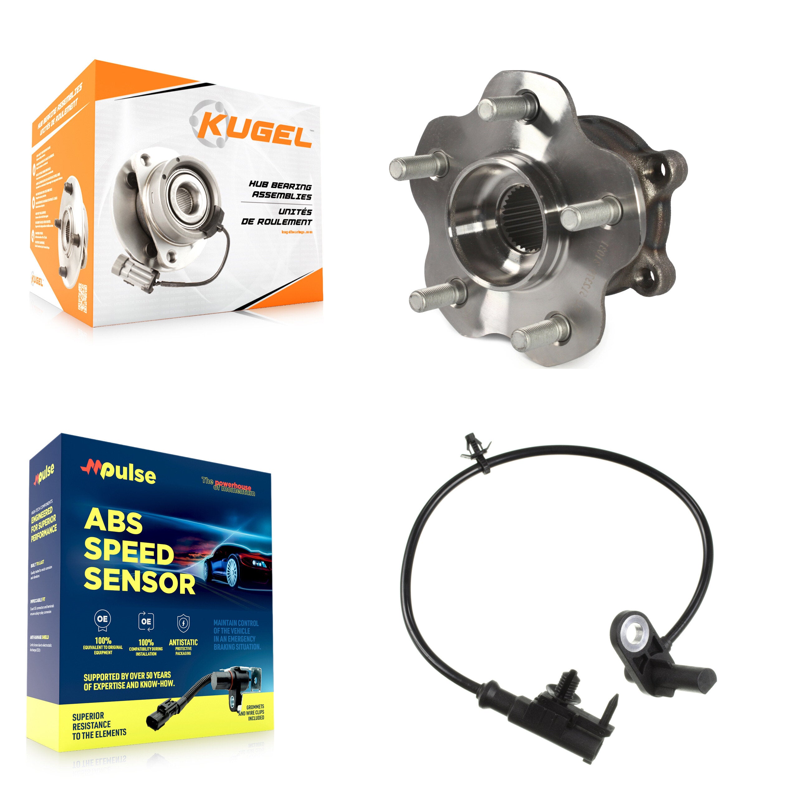 Kugel K7S-100880 Wheel Bearing and Hub Assembly for 2009-2011 INFINITI EX35, INFINITI G37, Nissan 370Z - Rear product image