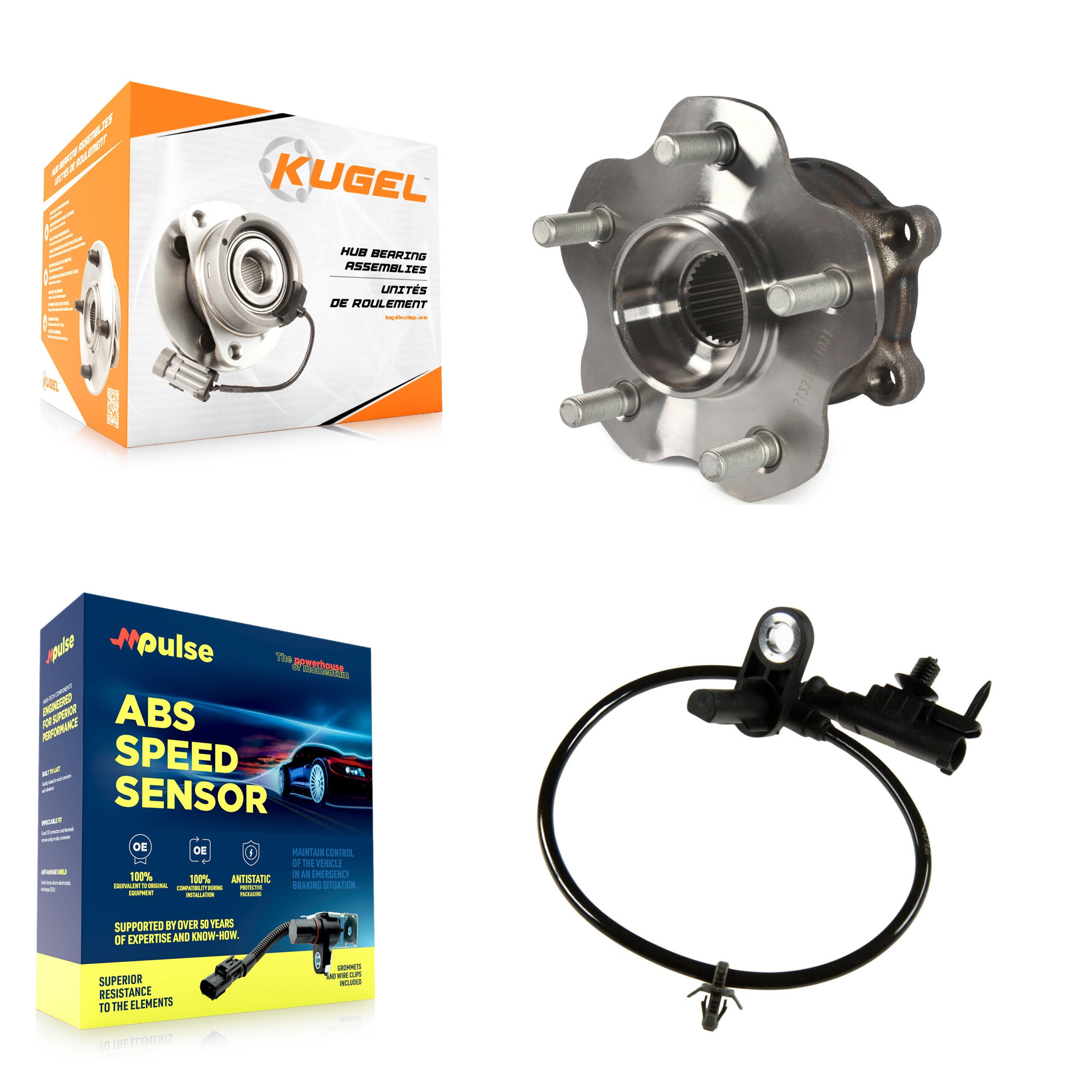 Kugel K7S-100881 Wheel Bearing and Hub Assembly for 2008-2009 INFINITI EX35, INFINITI G37, Nissan 370Z - Rear product image