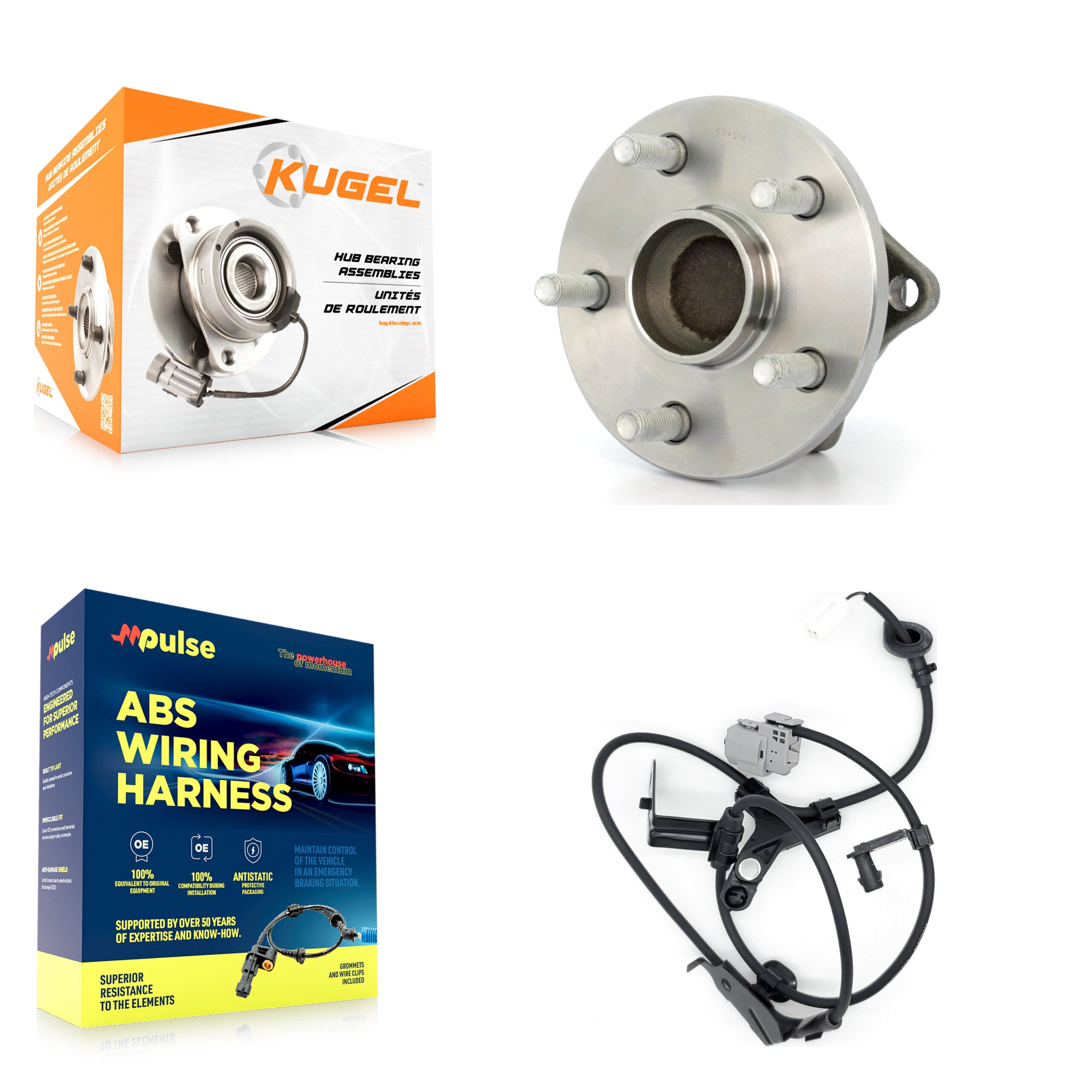 Kugel K7S-100943 Wheel Bearing and Hub Assembly for 2009-2019 Toyota Corolla, Toyota Matrix - Rear product image