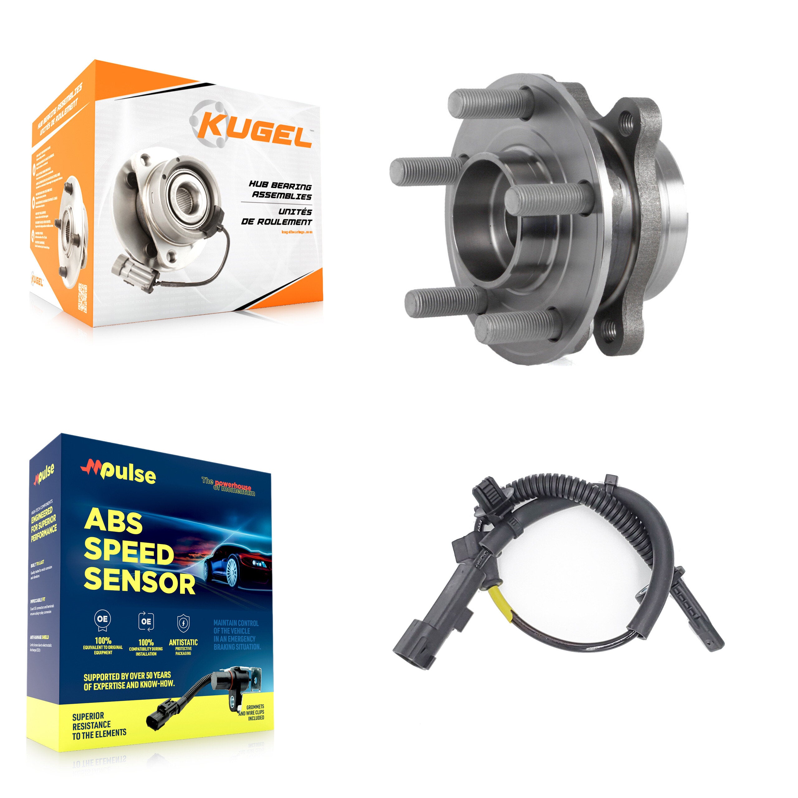 Kugel K7S-101557 Wheel Bearing and Hub Assembly for 2015-2018 Lincoln Continental, Lincoln MKX, Ford Edge - Rear product image