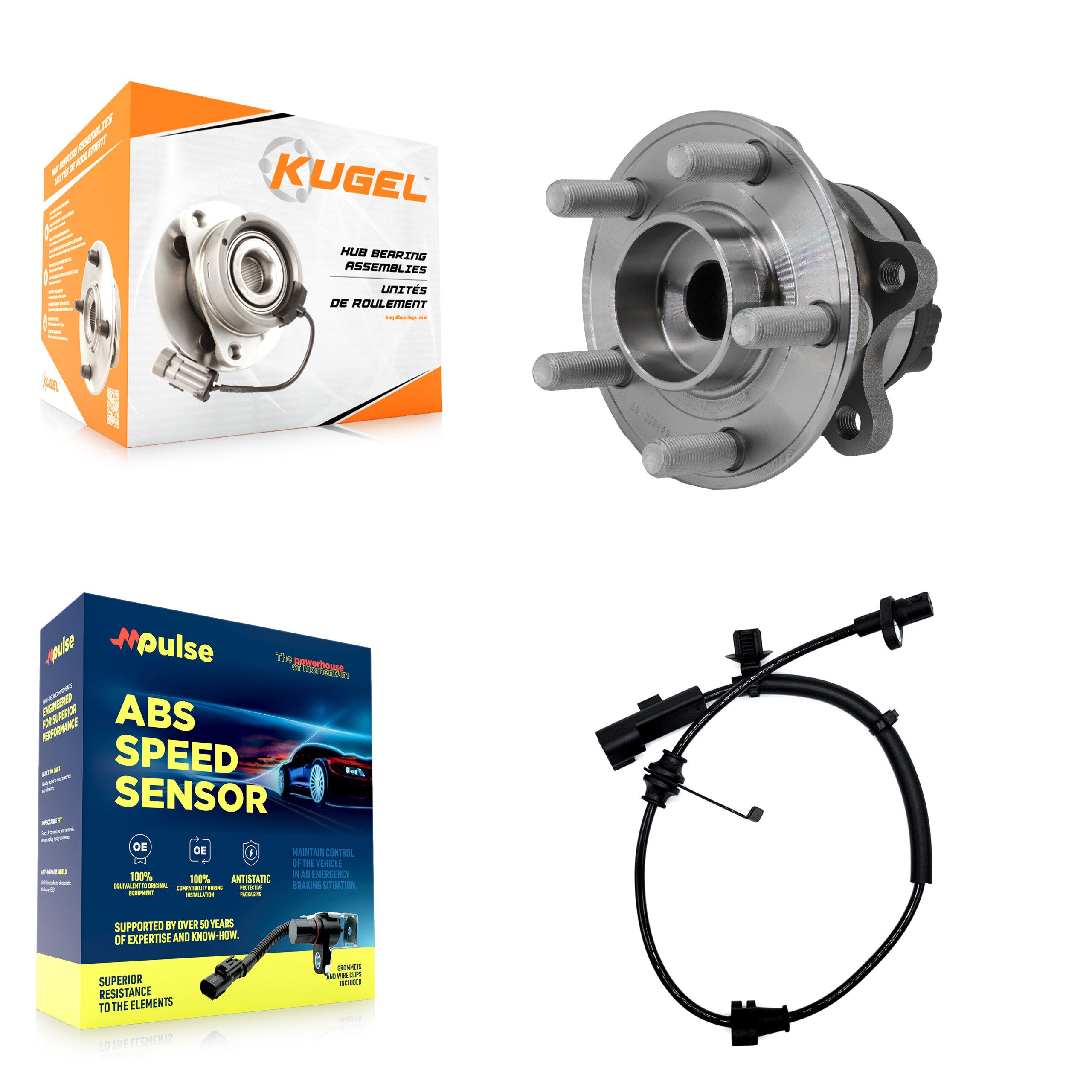 Kugel K7S-101558 Wheel Bearing and Hub Assembly for 2015-2018 Lincoln Continental, Lincoln MKX, Ford Edge - Rear product image