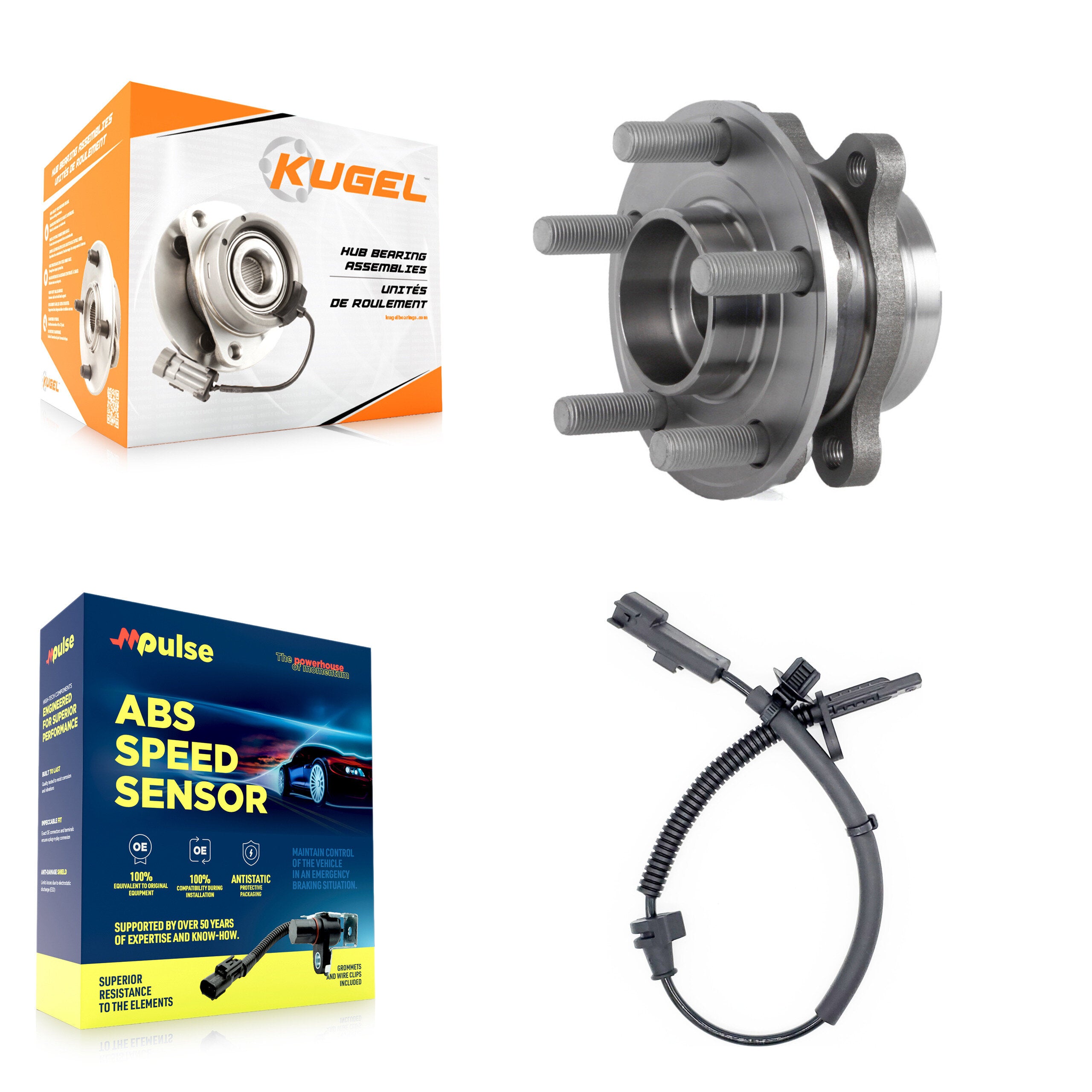 Kugel K7S-101559 Wheel Bearing and Hub Assembly for 2015-2018 Ford Edge, Lincoln Continental, Lincoln MKX - Rear product image