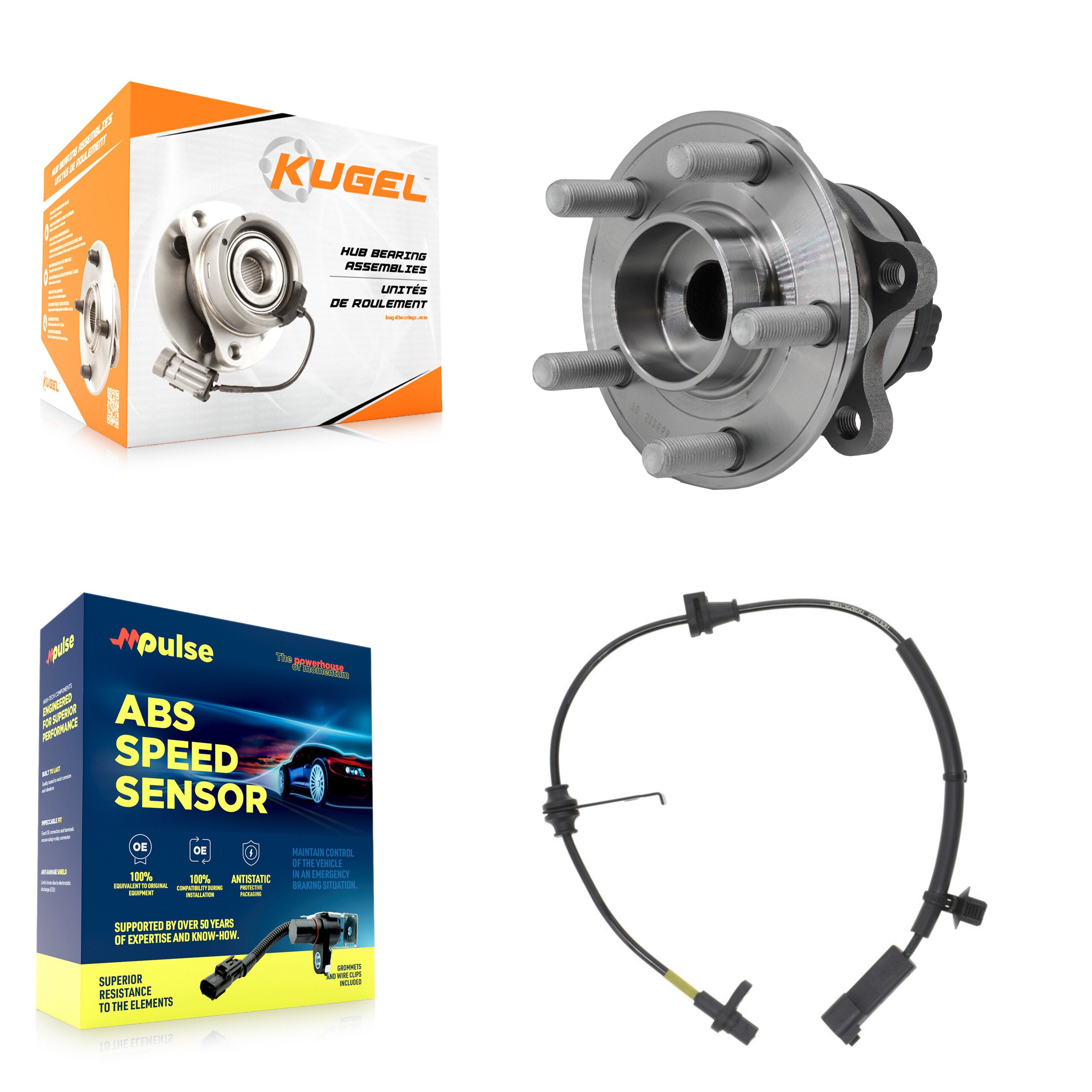 Kugel K7S-101560 Wheel Bearing and Hub Assembly for 2015-2018 Ford Edge, Lincoln Continental, Lincoln MKX - Rear product image