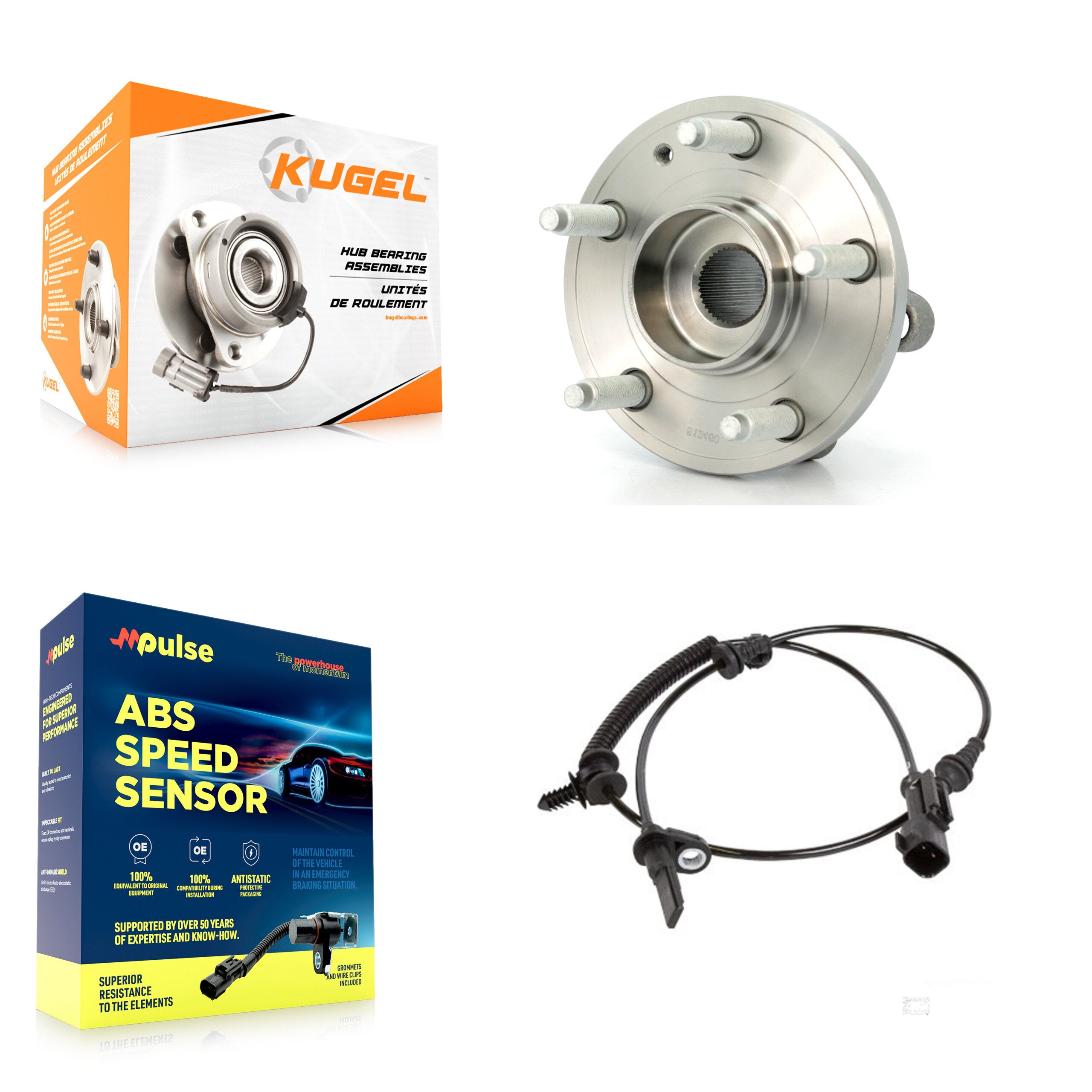 Kugel K7S-101615 Wheel Bearing and Hub Assembly for 2011-2019 Ford Police Interceptor Utility, Ford Explorer - Rear product image