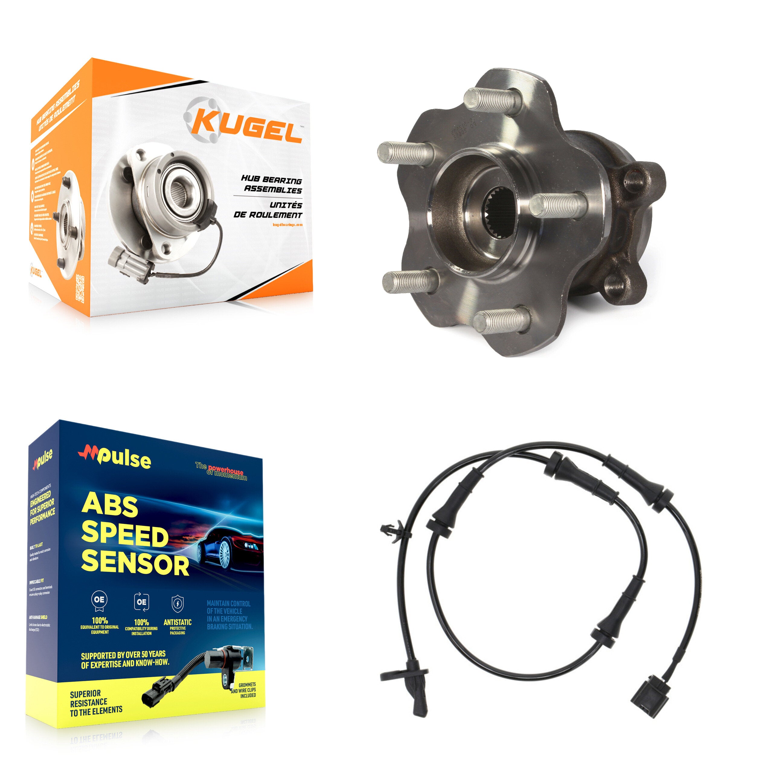 Kugel K7S-101673 Wheel Bearing and Hub Assembly for 2015-2017 Nissan Juke - Rear product image