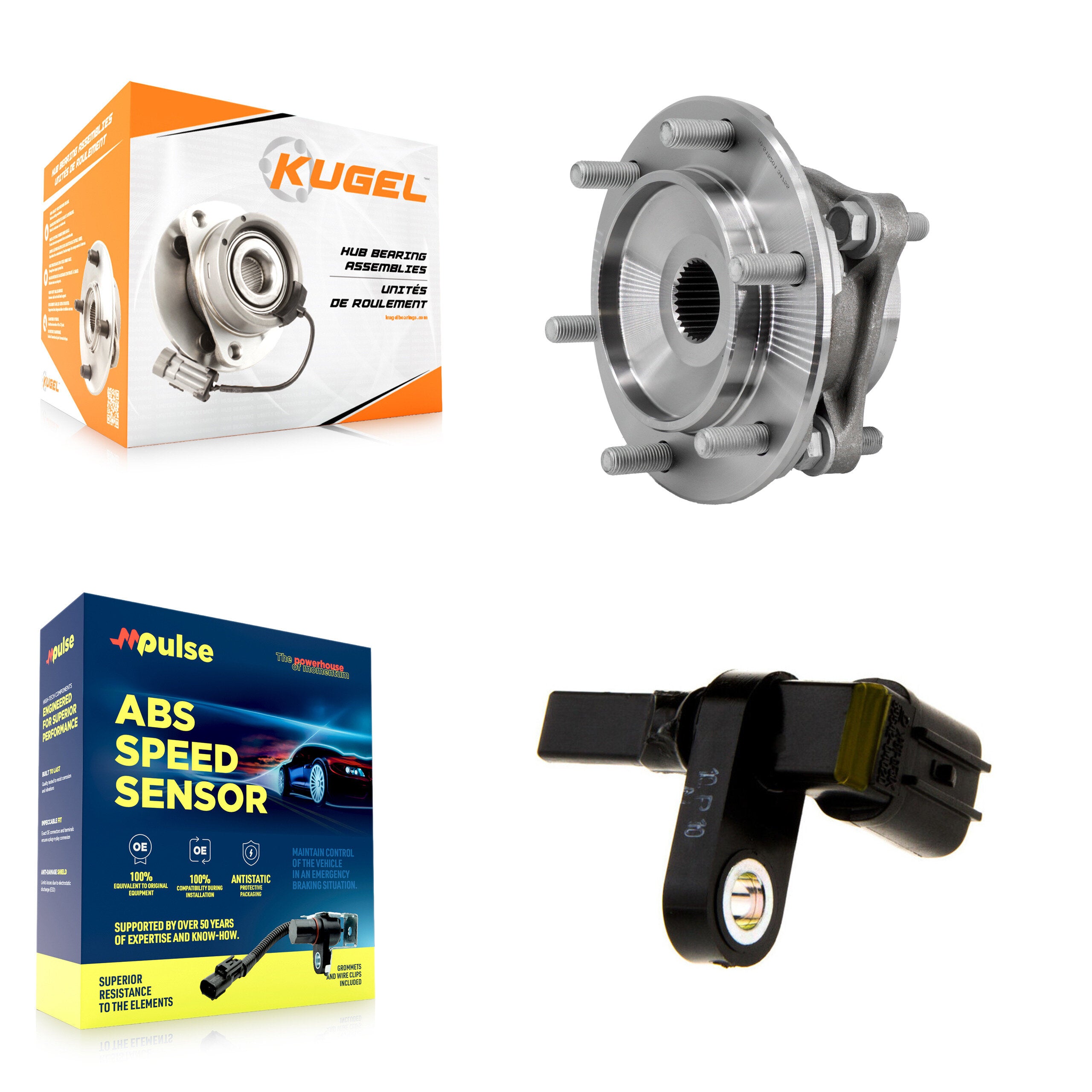 Kugel K7S-102225 Wheel Bearing and Hub Assembly for 2003-2023 Lexus GX460, Toyota 4Runner, Toyota Tacoma - Front product image