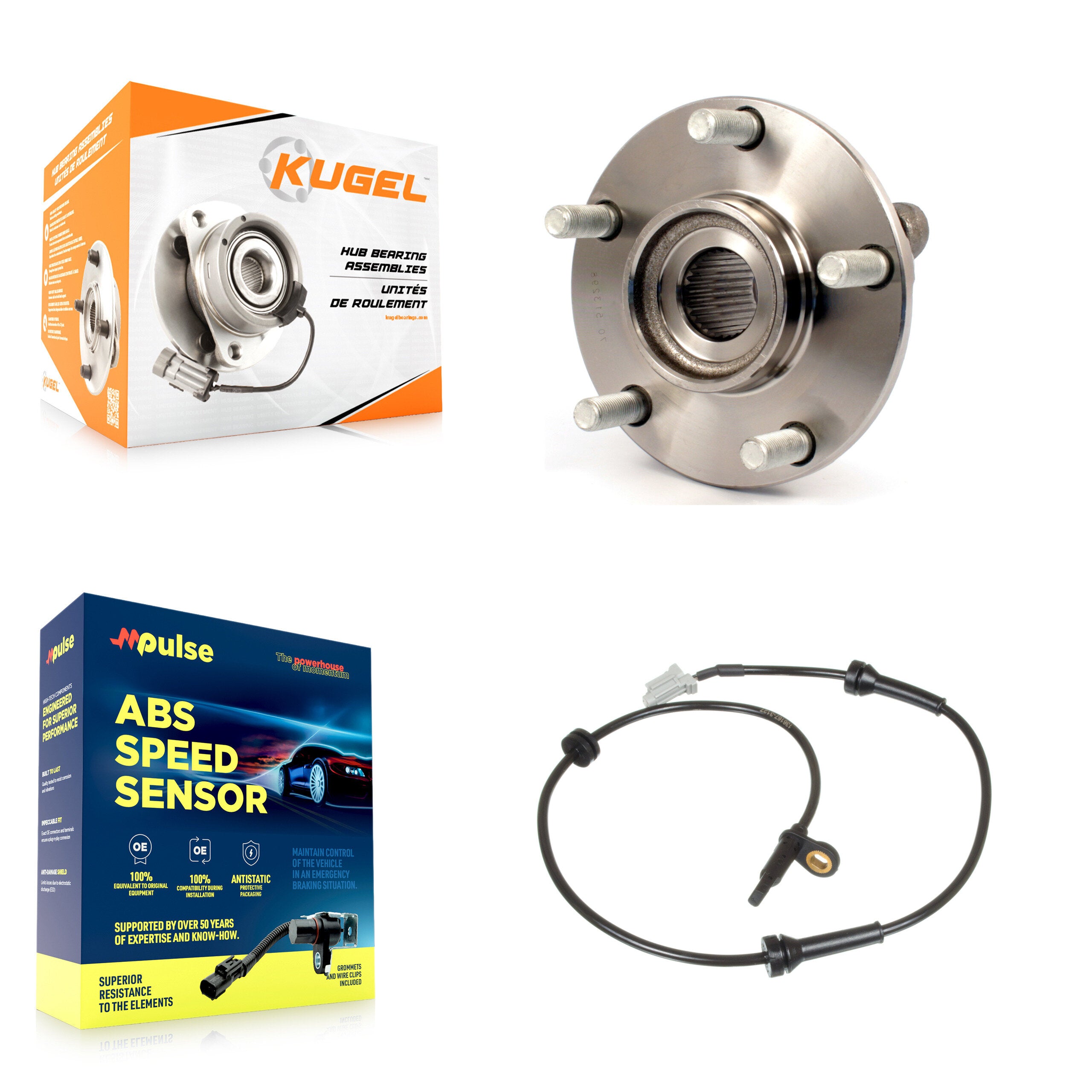 Kugel K7S-102247 Wheel Bearing and Hub Assembly for 2007-2012 Nissan Sentra - Front product image