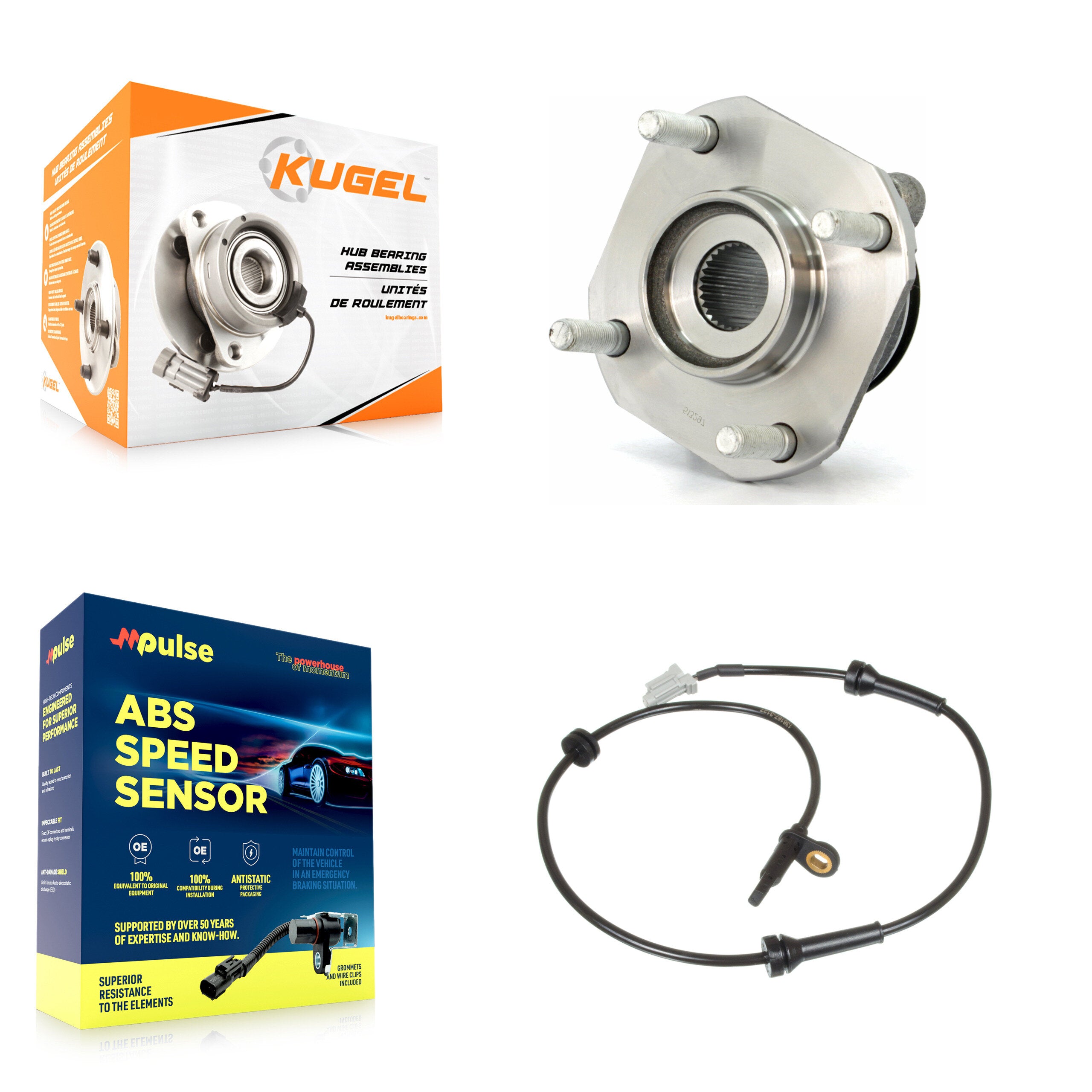 Kugel K7S-102248 Wheel Bearing and Hub Assembly for 2007-2012 Nissan Sentra - Front product image