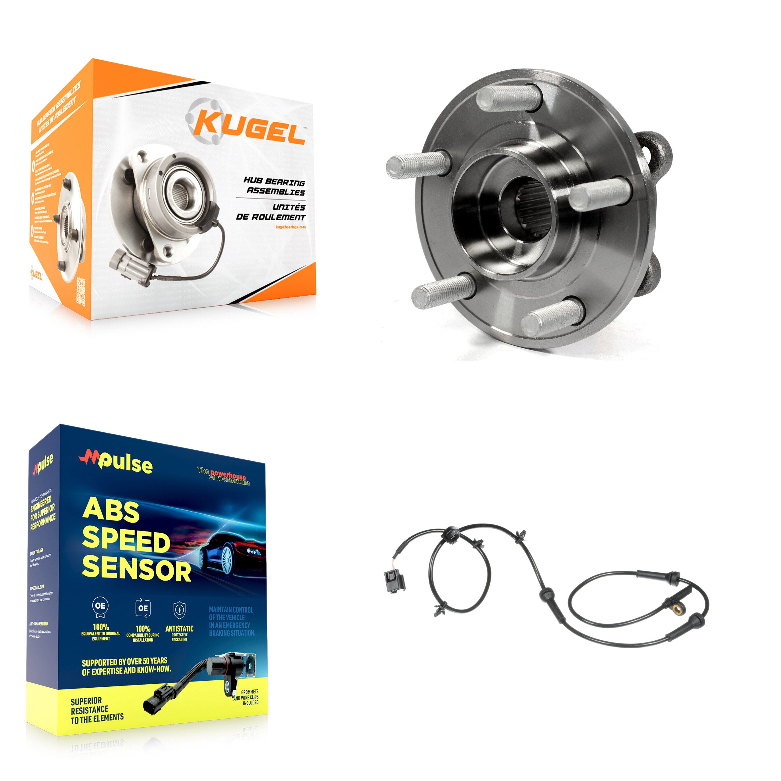 Kugel K7S-102257 Wheel Bearing and Hub Assembly for 2013-2020 Ford Fusion, Ford Police Responder Hybrid, Ford SSV Plug-In Hybrid & more - Front product image