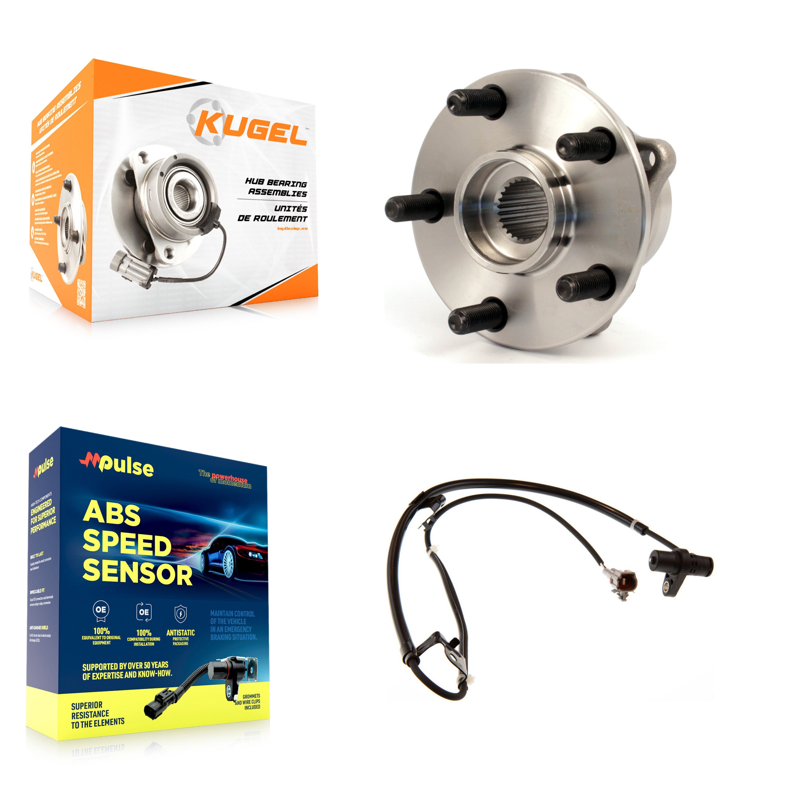 Kugel K7S-102281 Wheel Bearing and Hub Assembly for 2004-2009 Toyota Prius - Front product image