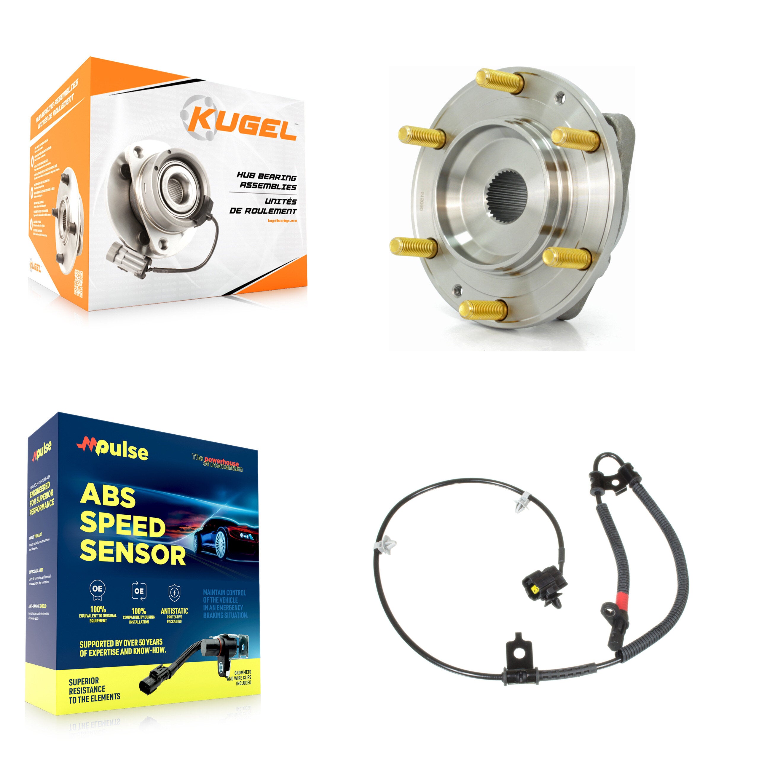 Kugel K7S-102293 Wheel Bearing and Hub Assembly for 2006-2014 Kia Sedona, Hyundai Entourage - Front product image