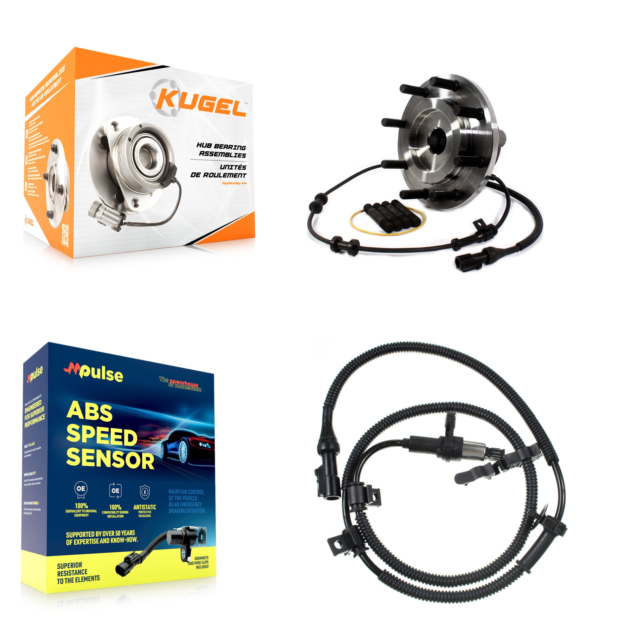 Kugel K7S-102305 Wheel Bearing and Hub Assembly for 1999-2004 Ford F-250 Super Duty, Ford F-350 Super Duty - Front product image