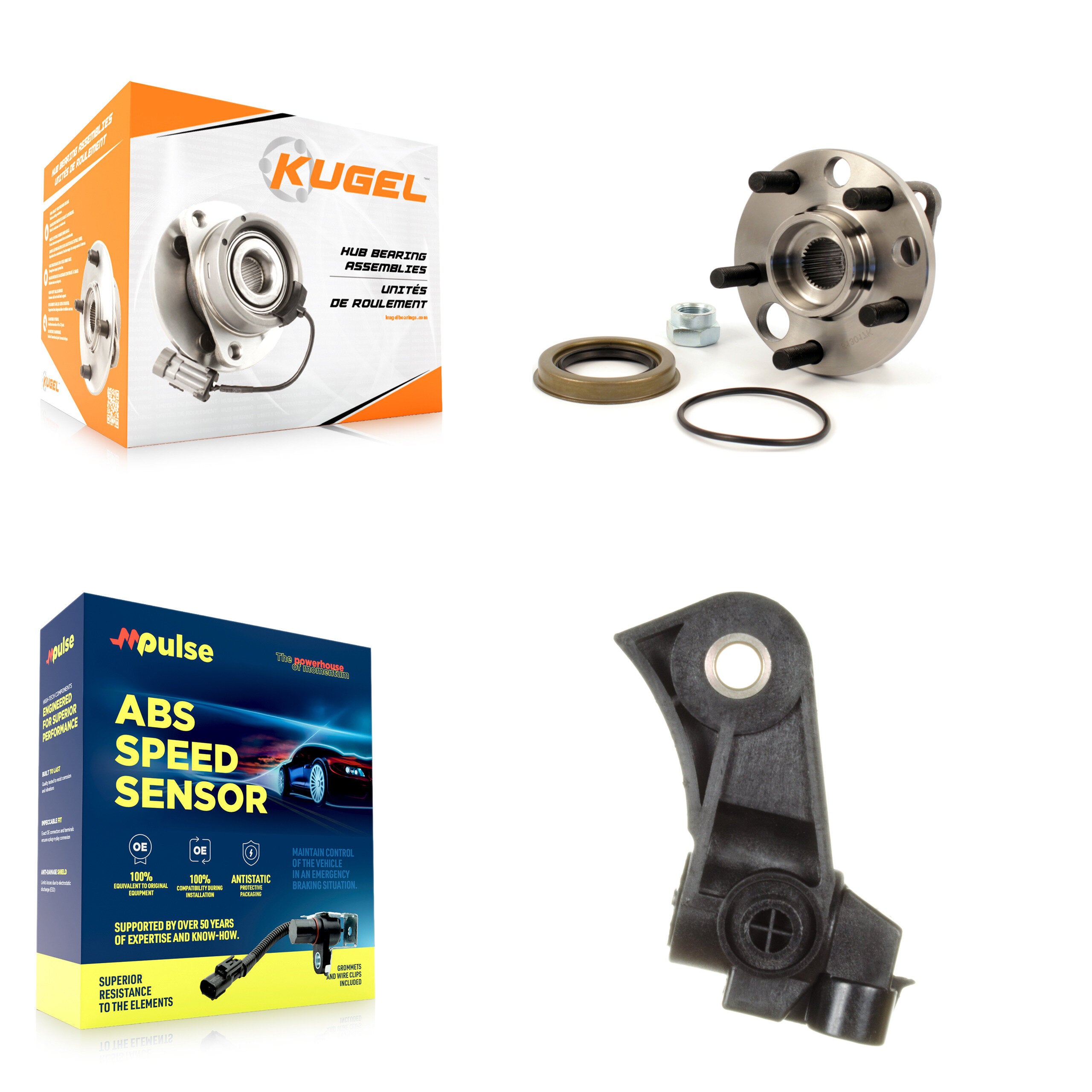 Kugel K7S-102307 Wheel Bearing and Hub Assembly for 1995-1998 Buick Skylark, Oldsmobile Achieva, Pontiac Grand Am & more - Front product image
