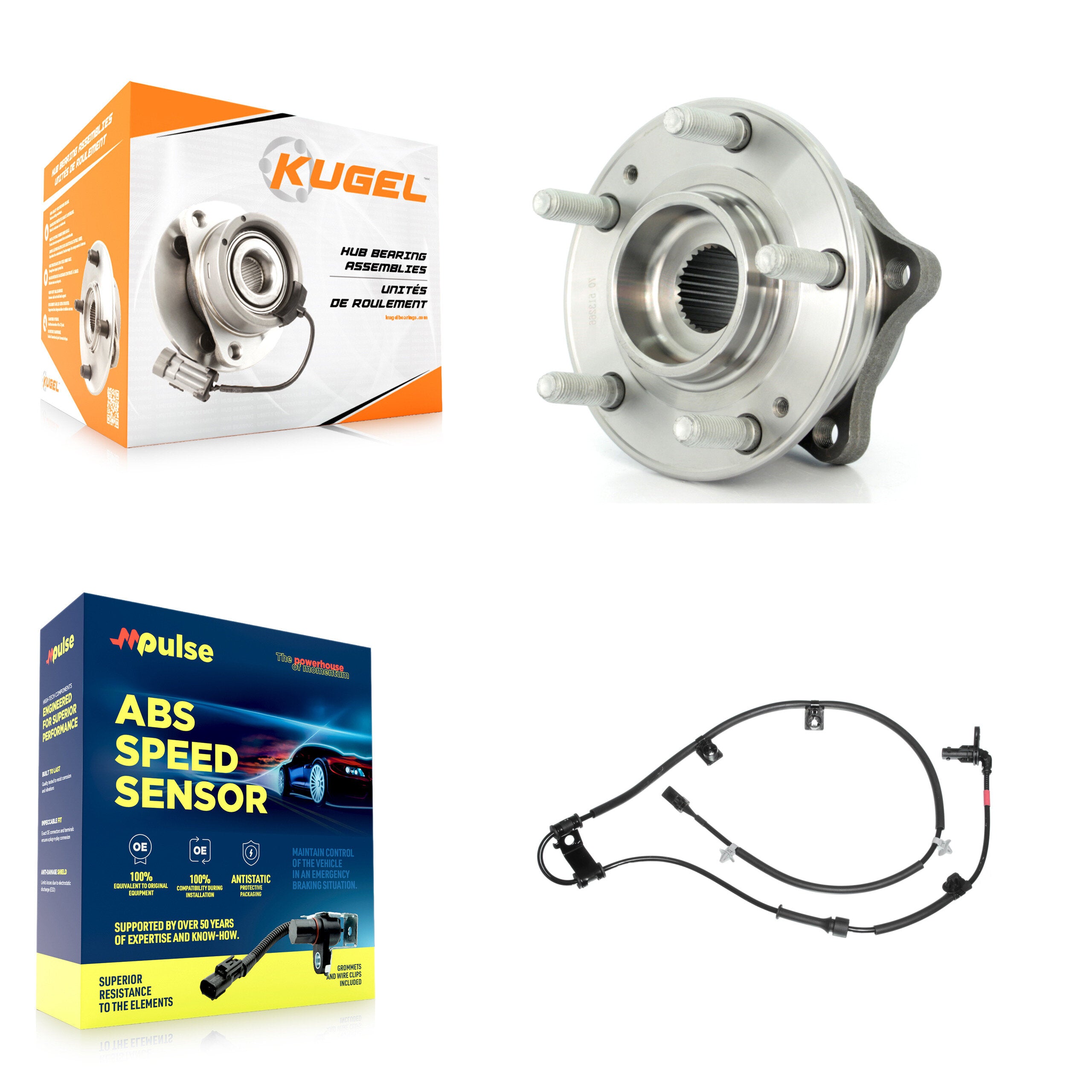 Kugel K7S-102309 Wheel Bearing and Hub Assembly for 2013-2015 Hyundai Santa Fe XL, Kia Sorento, Hyundai Santa Fe & more - Front product image
