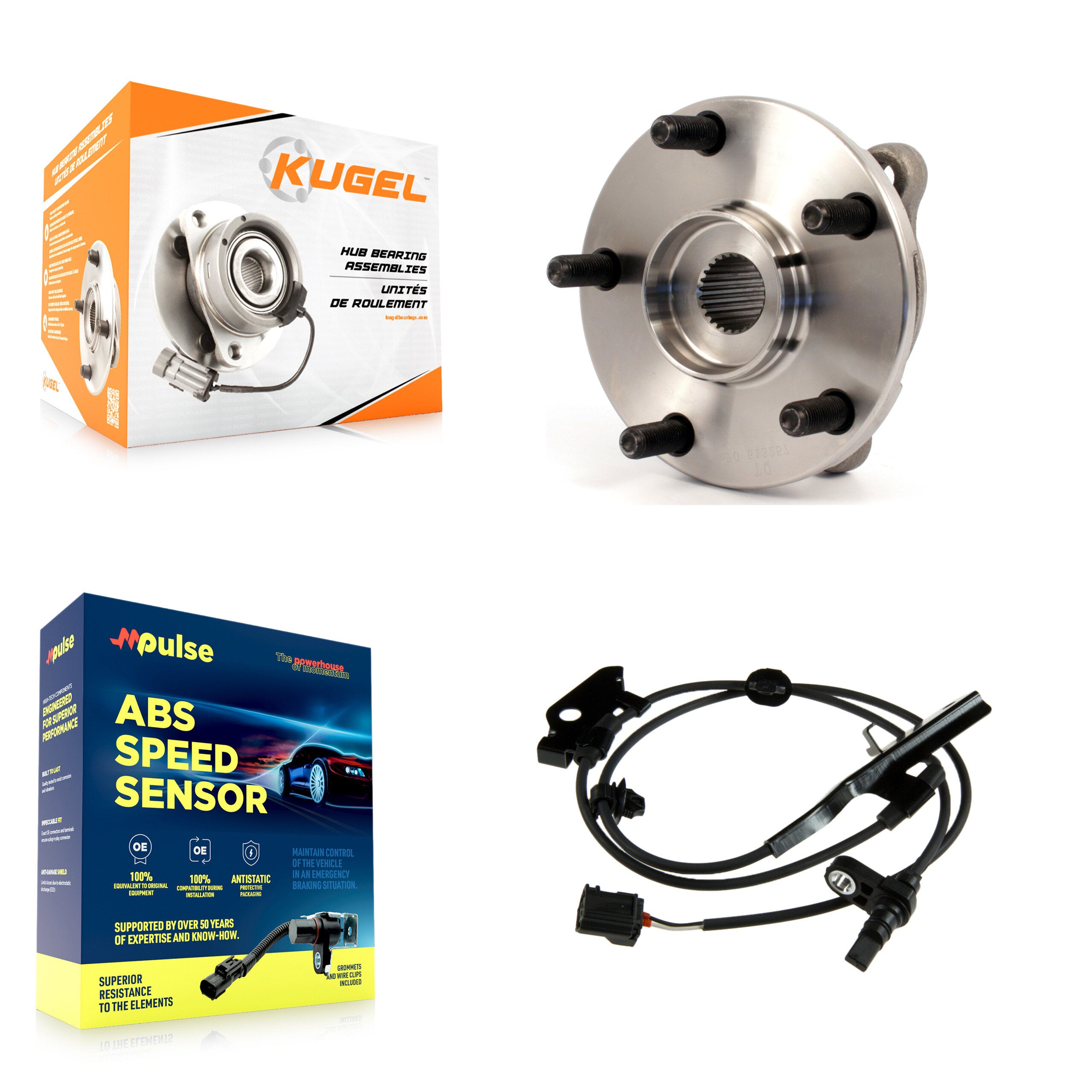Kugel K7S-102574 Wheel Bearing and Hub Assembly for 2006-2012 Toyota RAV4 - Front product image