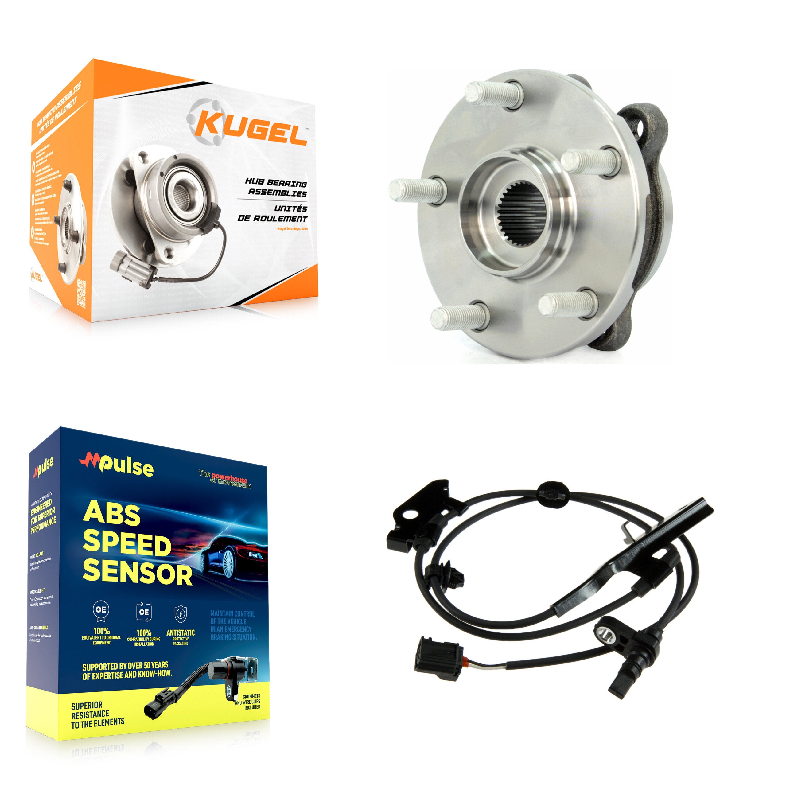 Kugel K7S-102575 Wheel Bearing and Hub Assembly for 2006-2018 Toyota RAV4 - Front product image