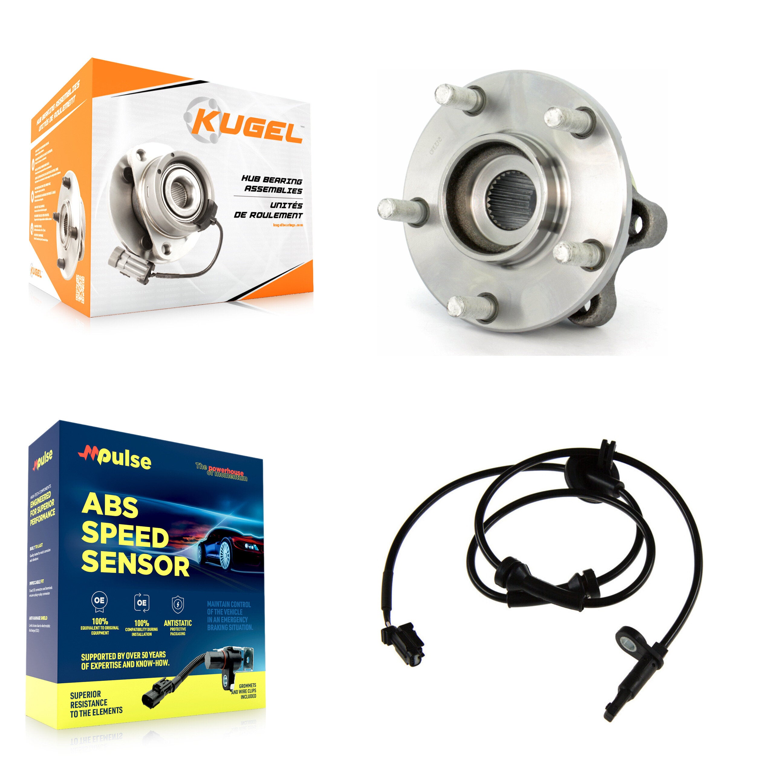 Kugel K7S-102580 Wheel Bearing and Hub Assembly for 2004-2005 Nissan Quest - Front product image