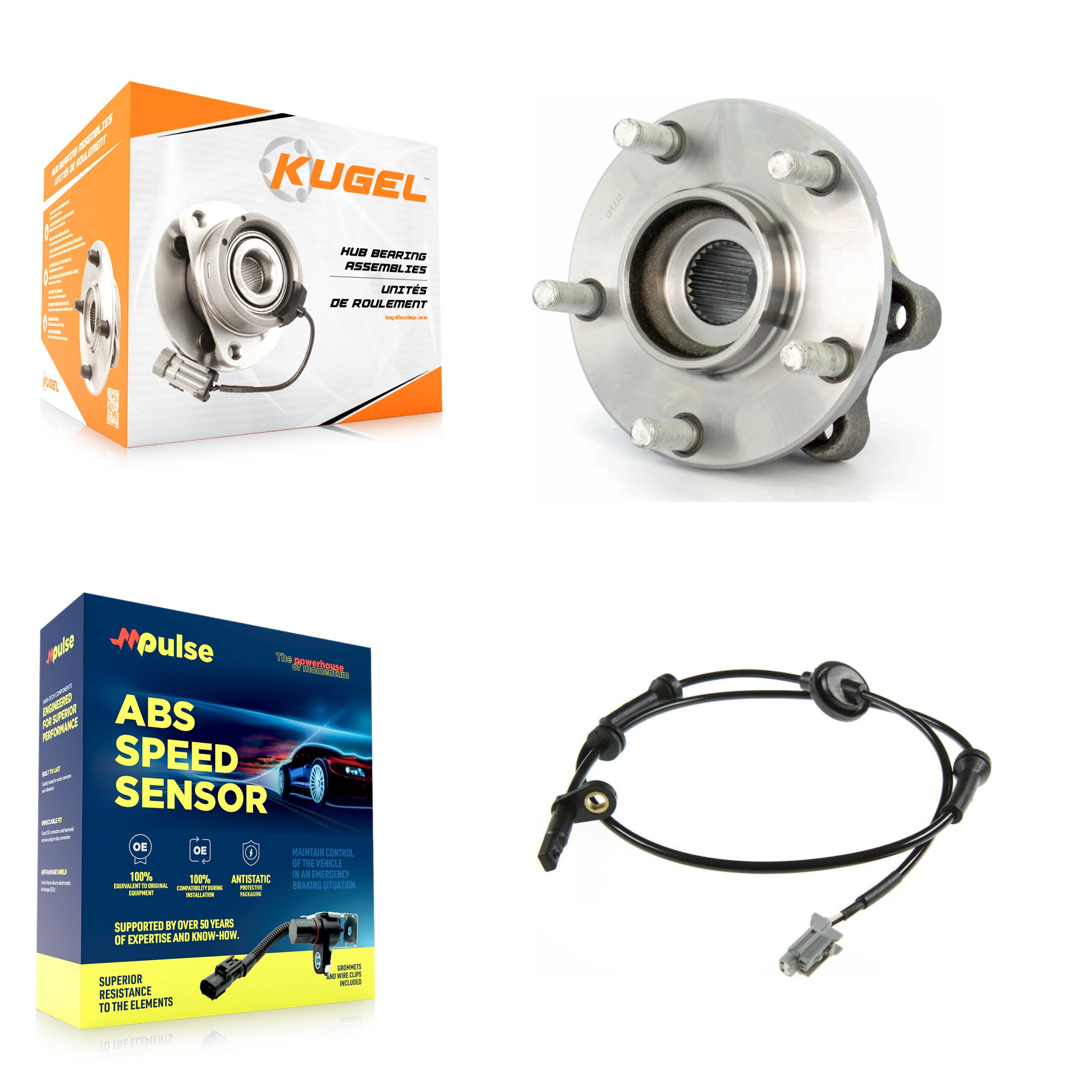 Kugel K7S-102581 Wheel Bearing and Hub Assembly for 2005-2009 Nissan Quest - Front product image