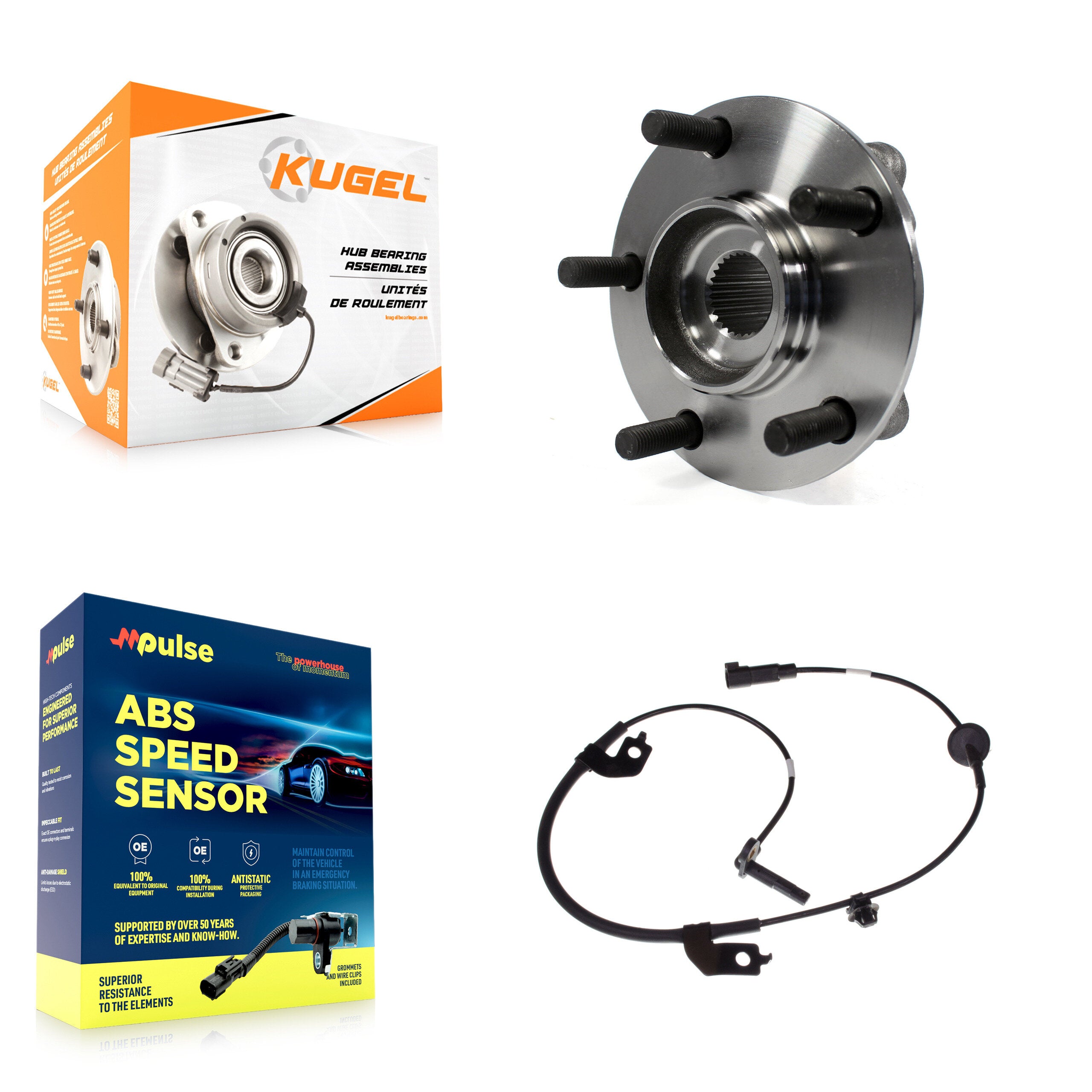Kugel K7S-102595 Wheel Bearing and Hub Assembly for 2008-2015 Mitsubishi Lancer - Front product image
