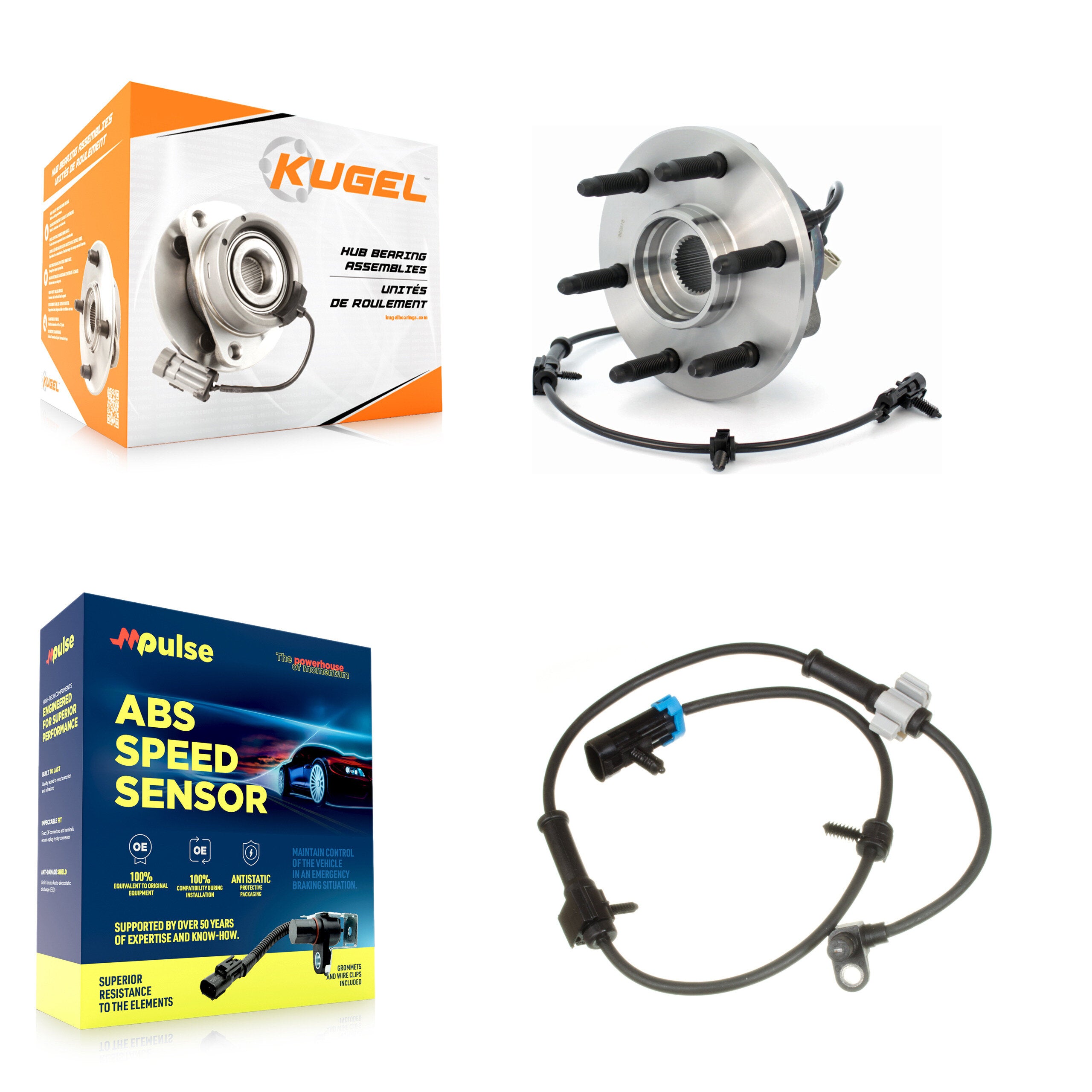 Kugel K7S-103004 Wheel Bearing and Hub Assembly for 1999-2014 Chevrolet Express 1500, GMC Savana 1500, Chevrolet Silverado 1500 & more - Front product image
