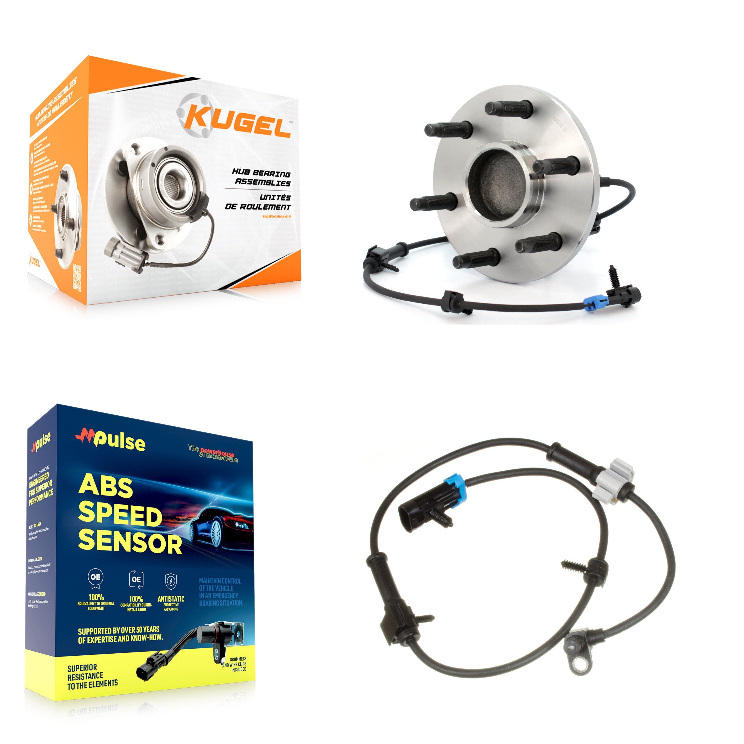 Kugel K7S-103005 Wheel Bearing and Hub Assembly for 1999-2014 Chevrolet Express 1500, GMC Savana 1500, Chevrolet Silverado 1500 & more - Front product image