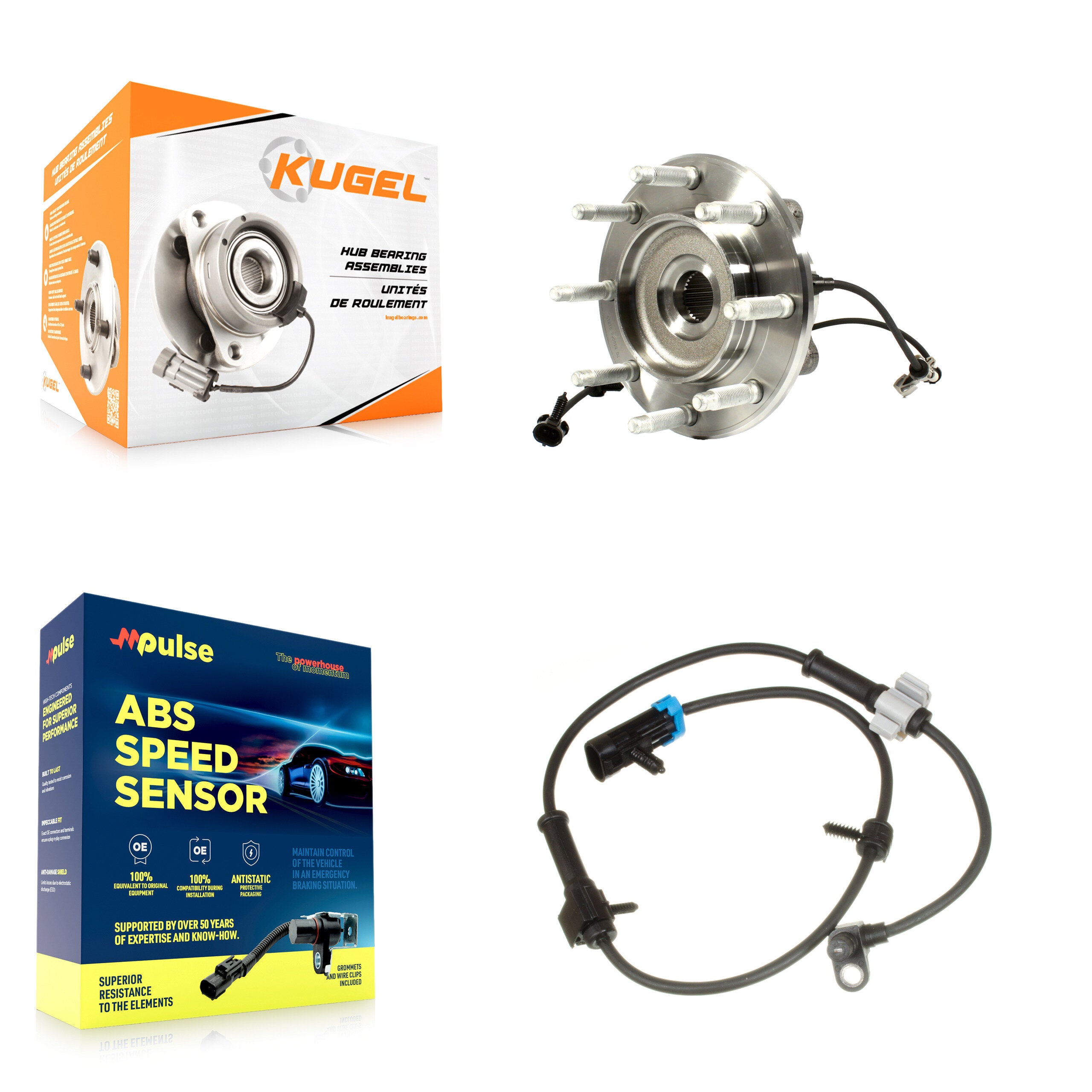 Kugel K7S-103007 Wheel Bearing and Hub Assembly for 2001-2003 Chevrolet Silverado 1500 HD - Front product image