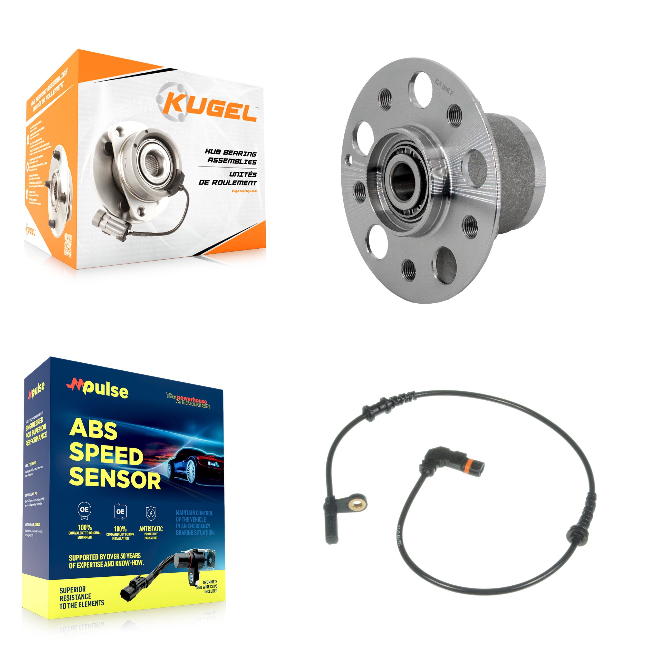 Kugel K7S-103184 Wheel Bearing and Hub Assembly for 2012-2015 Mercedes-Benz C250, Mercedes-Benz C350 - Front product image