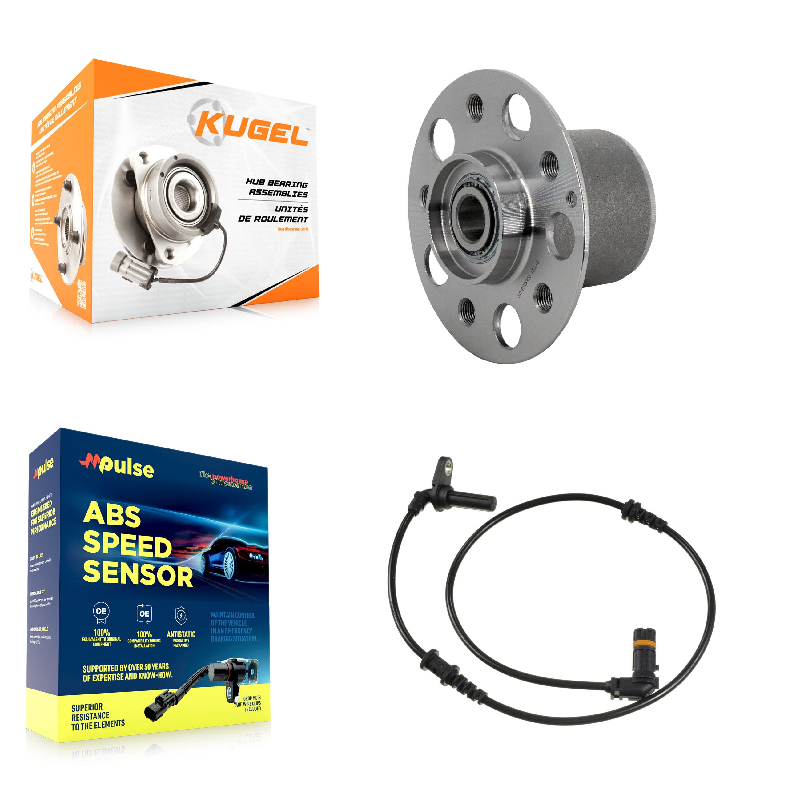 Kugel K7S-103240 Wheel Bearing and Hub Assembly for 2010-2014 Mercedes-Benz E400, Mercedes-Benz E63 AMG, Mercedes-Benz CLS63 AMG & more - Front product image