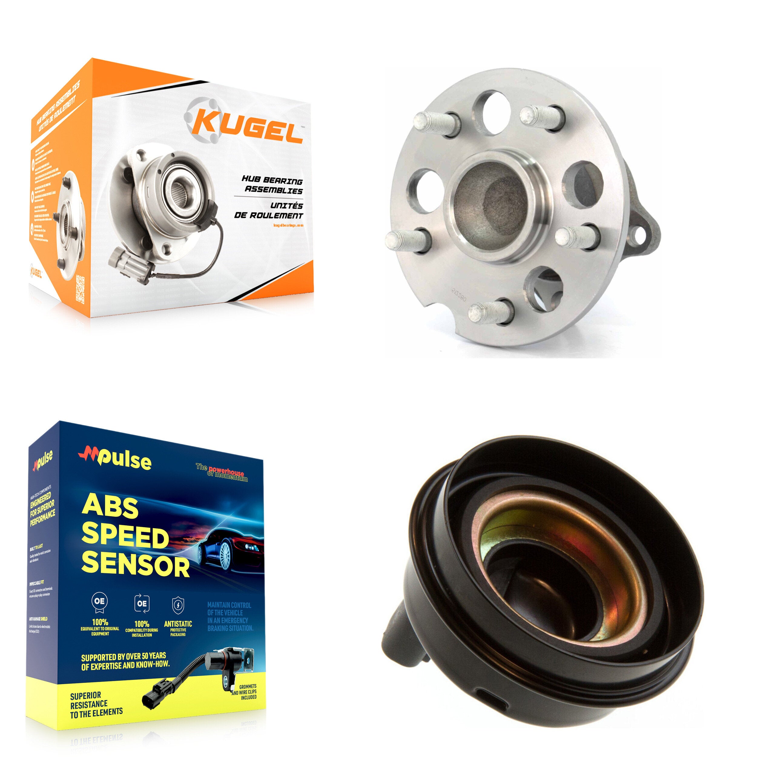 Kugel K7S-103305 Wheel Bearing and Hub Assembly for 2004-2010 Toyota Sienna - Rear product image