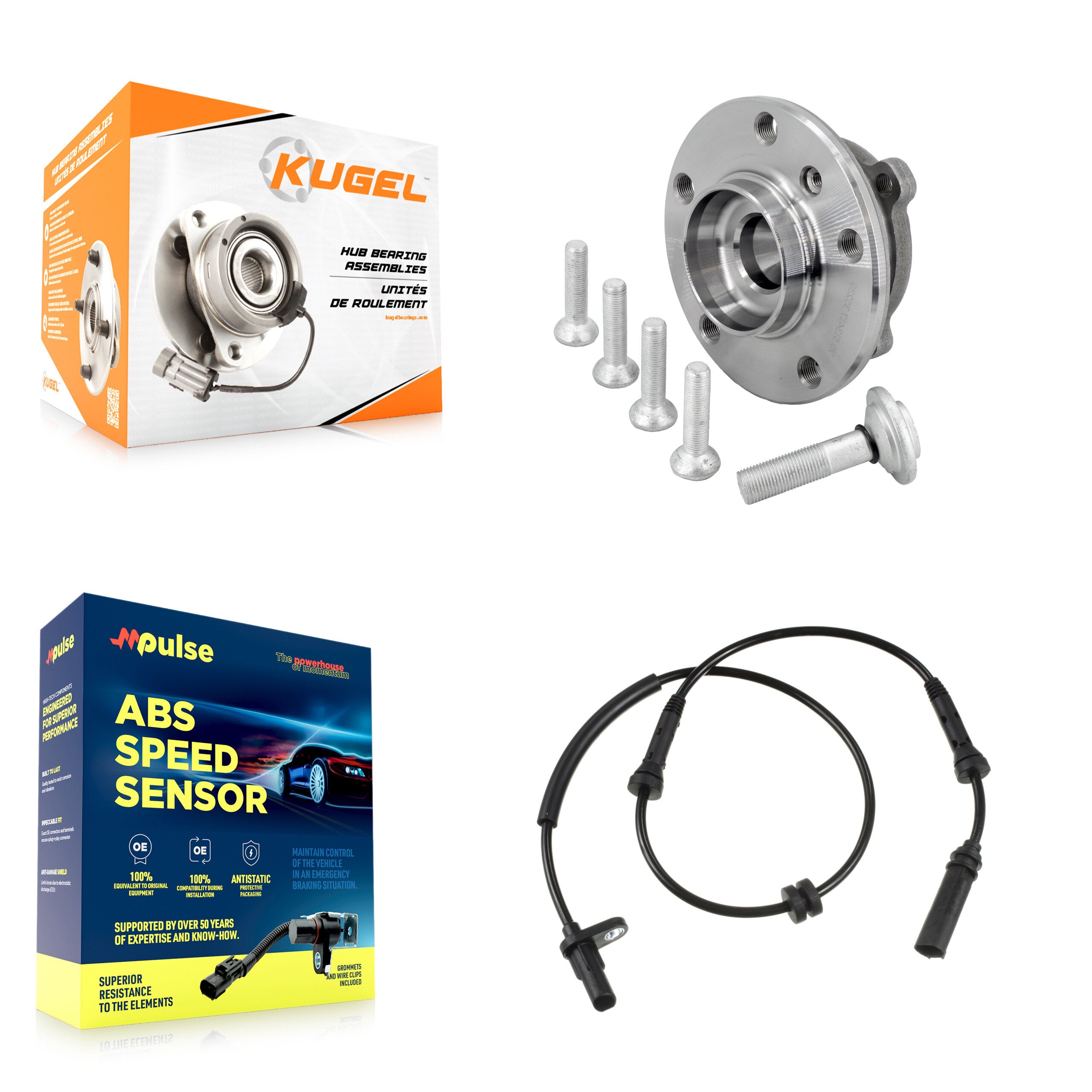 Kugel K7S-103465 Wheel Bearing and Hub Assembly for 2017-2021 BMW 230i xDrive, BMW M240i xDrive, BMW 330i xDrive & more - Front product image