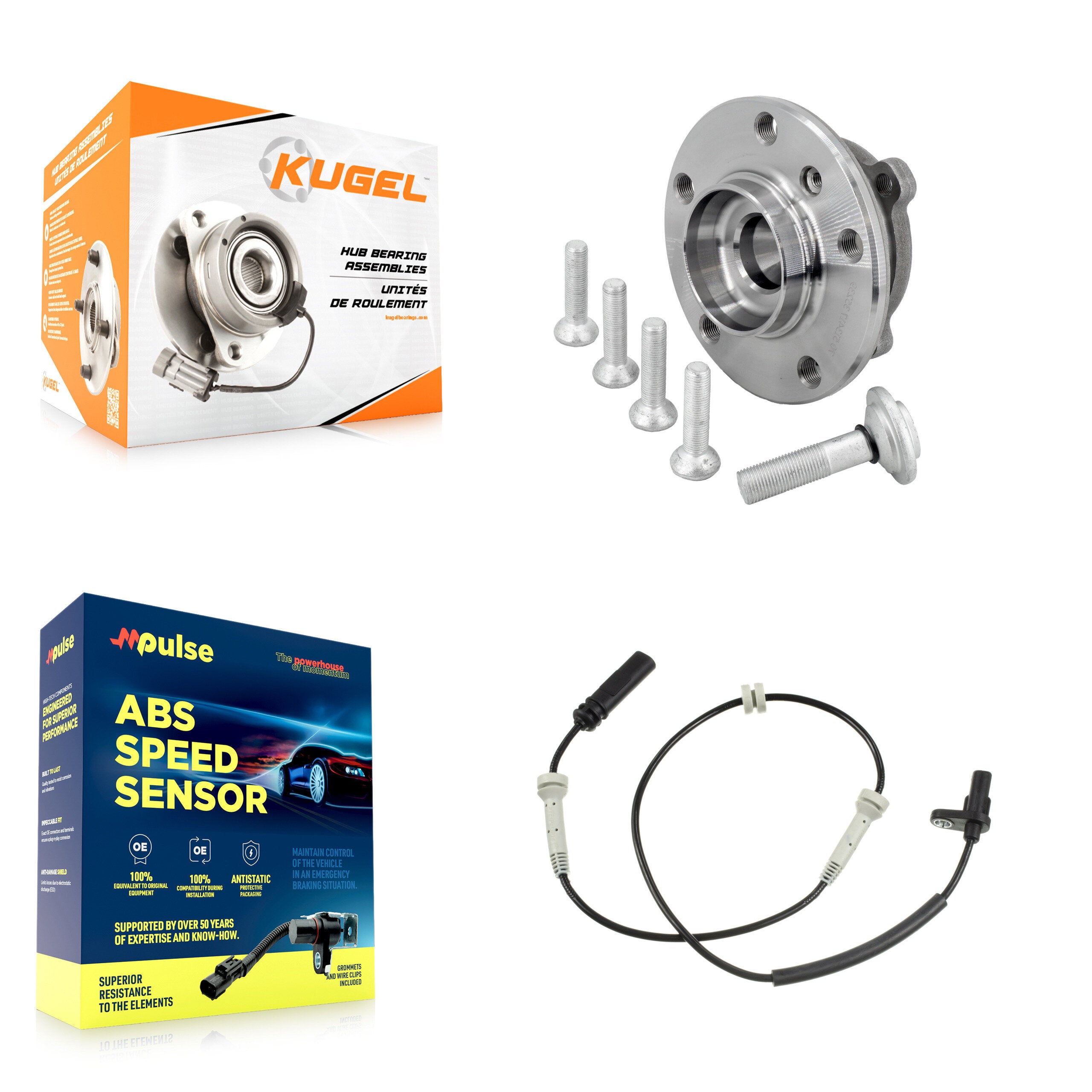 Kugel K7S-103466 Wheel Bearing and Hub Assembly for 2017-2021 BMW 230i xDrive, BMW M240i xDrive, BMW 320i xDrive & more - Front product image