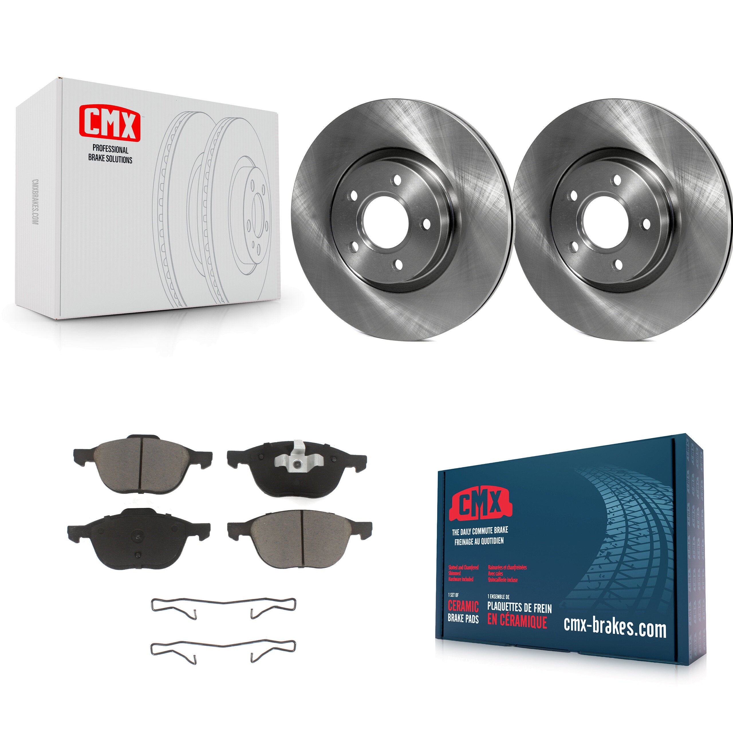 CMX K8C-100055 Disc Brake Kit for 2004-2019 Ford Escape, Ford C-Max, Volvo C30 & more - Front product image