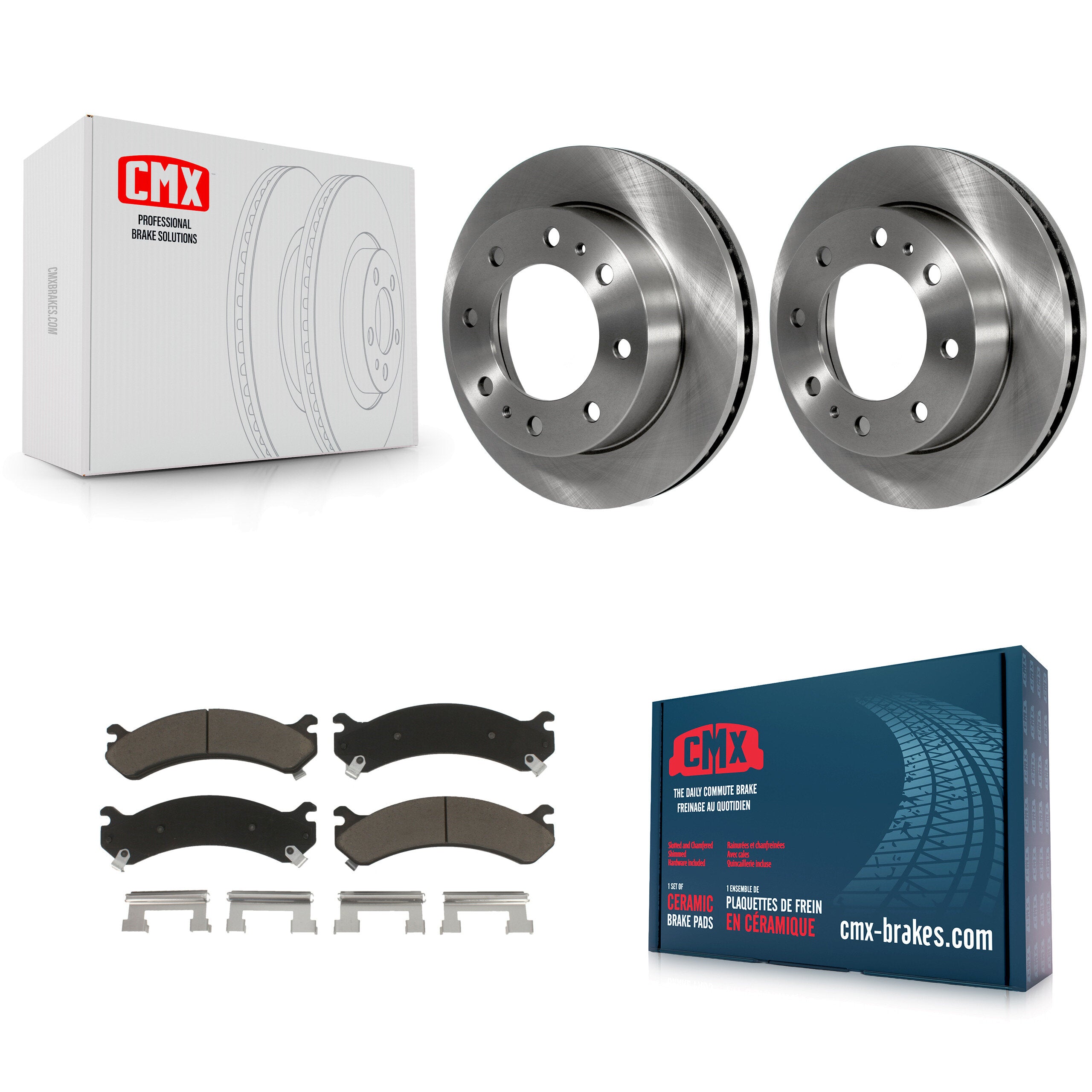 CMX K8C-100135 Disc Brake Kit for 1999-2020 GMC Savana 3500, Chevrolet Express 3500, Chevrolet Express 2500 & more - Front product image